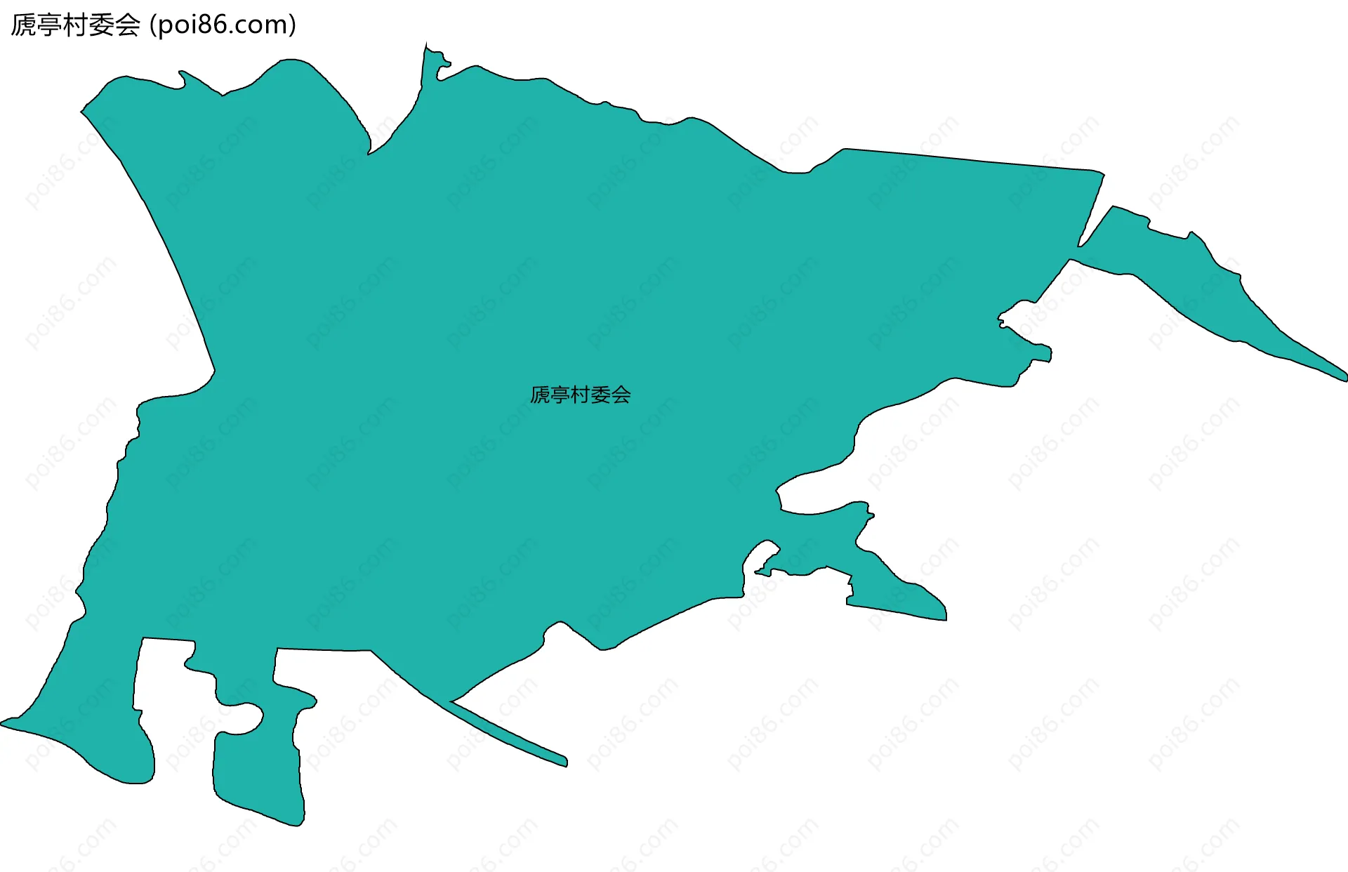 虒亭村委会边界地图