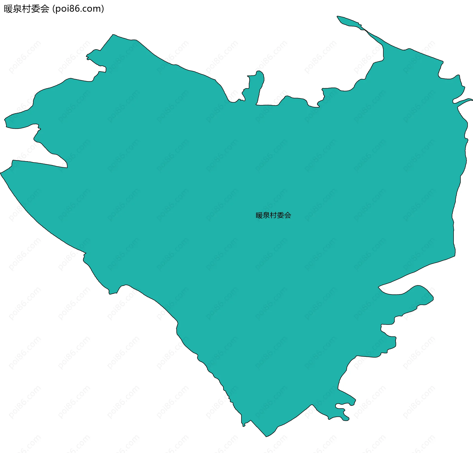 暖泉村委会边界地图