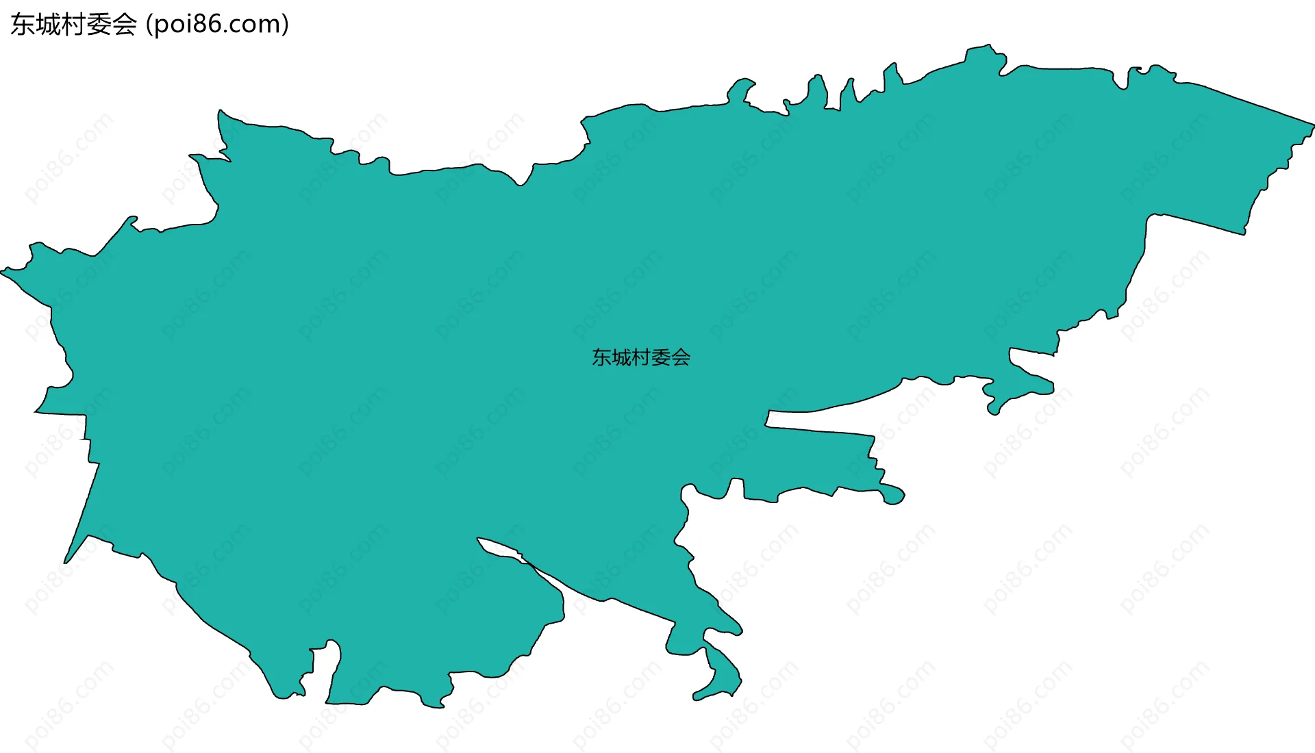 东城村委会边界地图