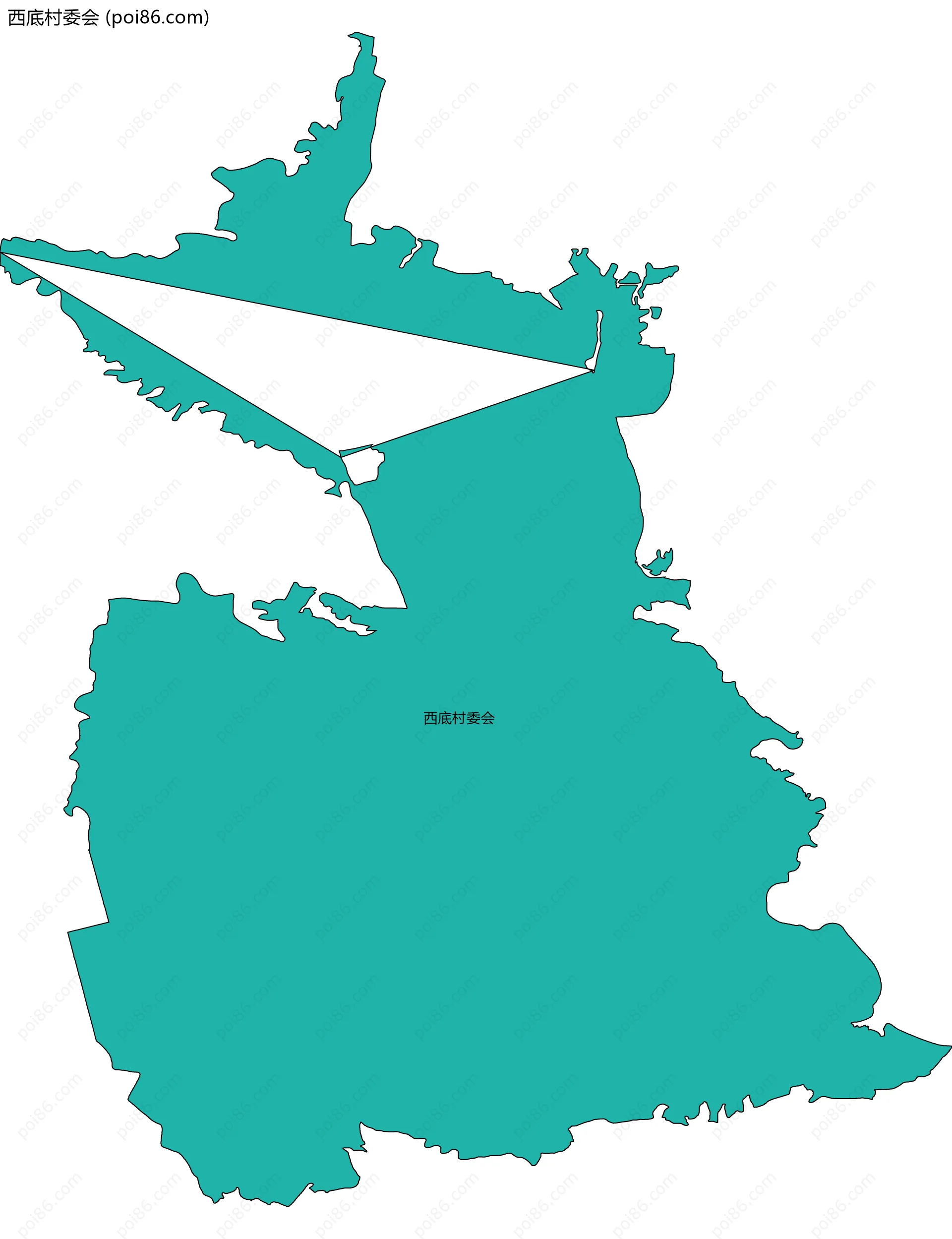 西底村委会边界地图