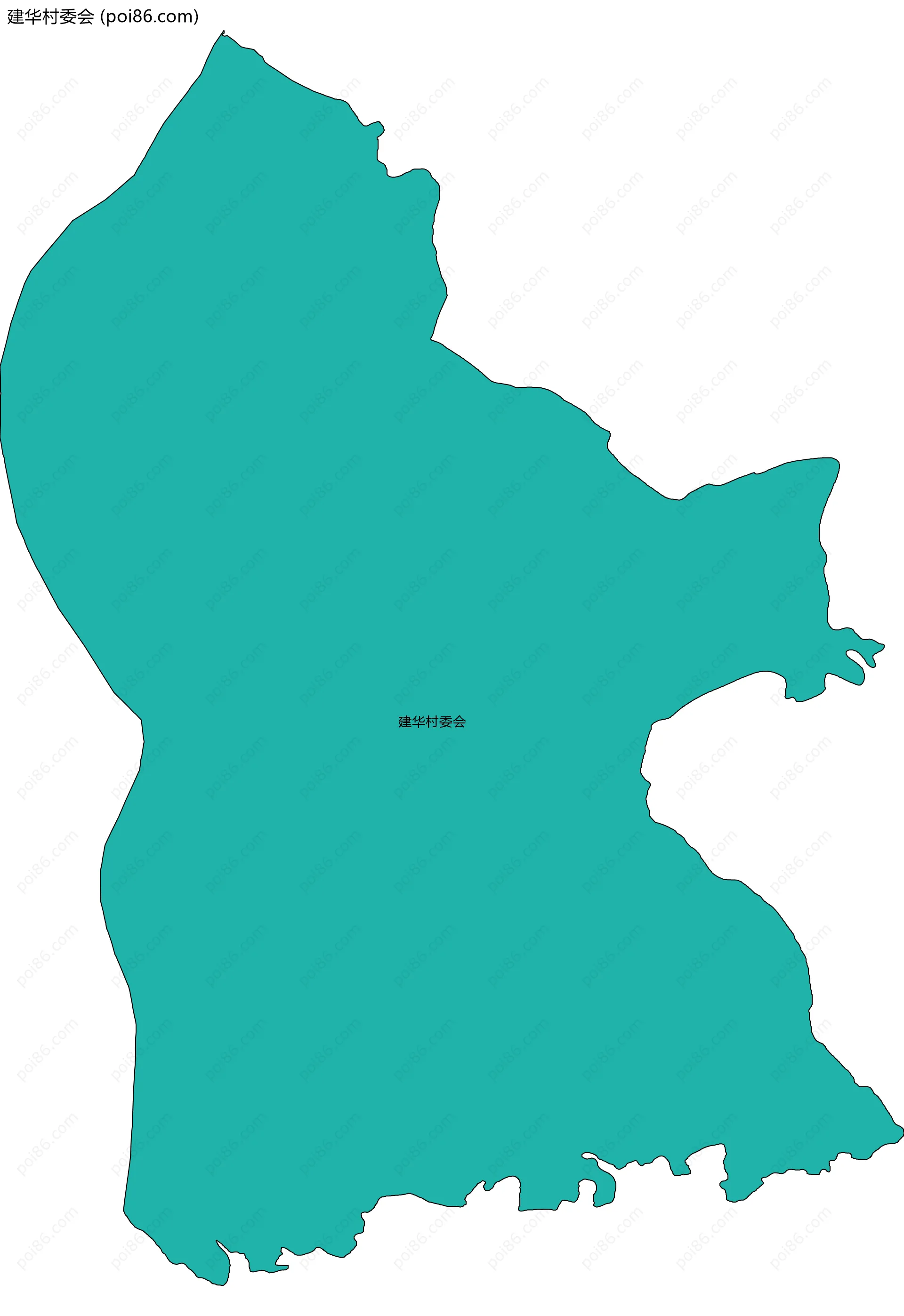 建华村委会边界地图