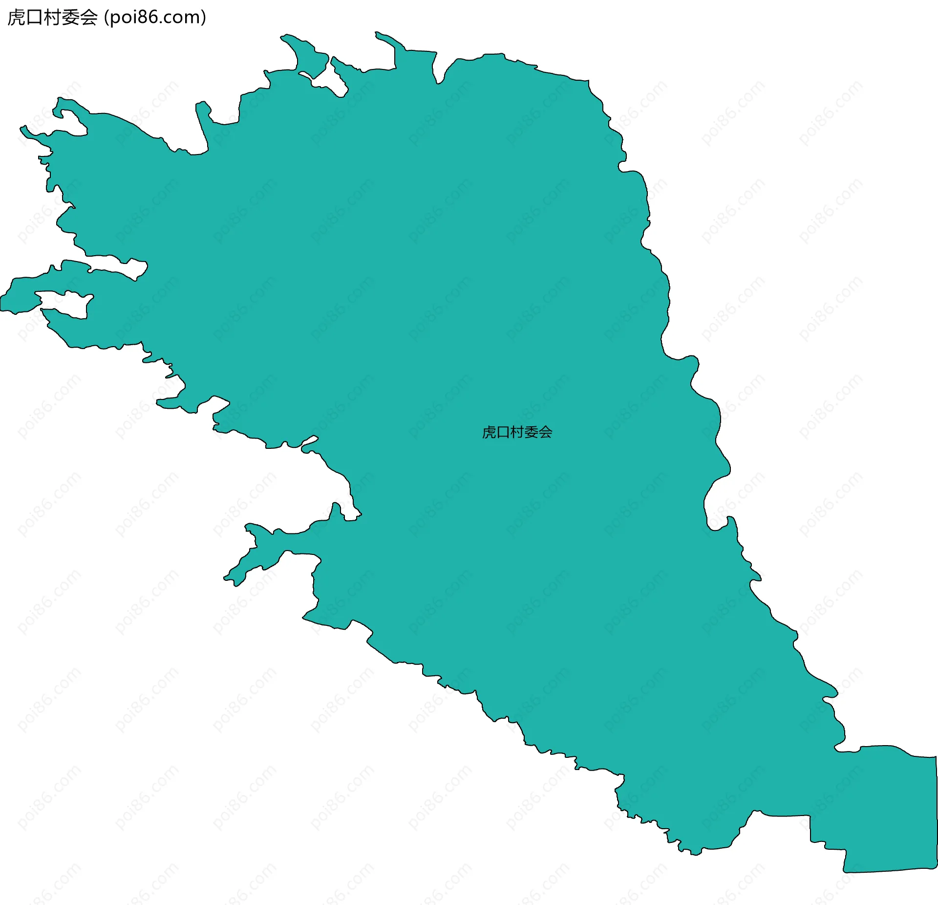 虎口村委会边界地图