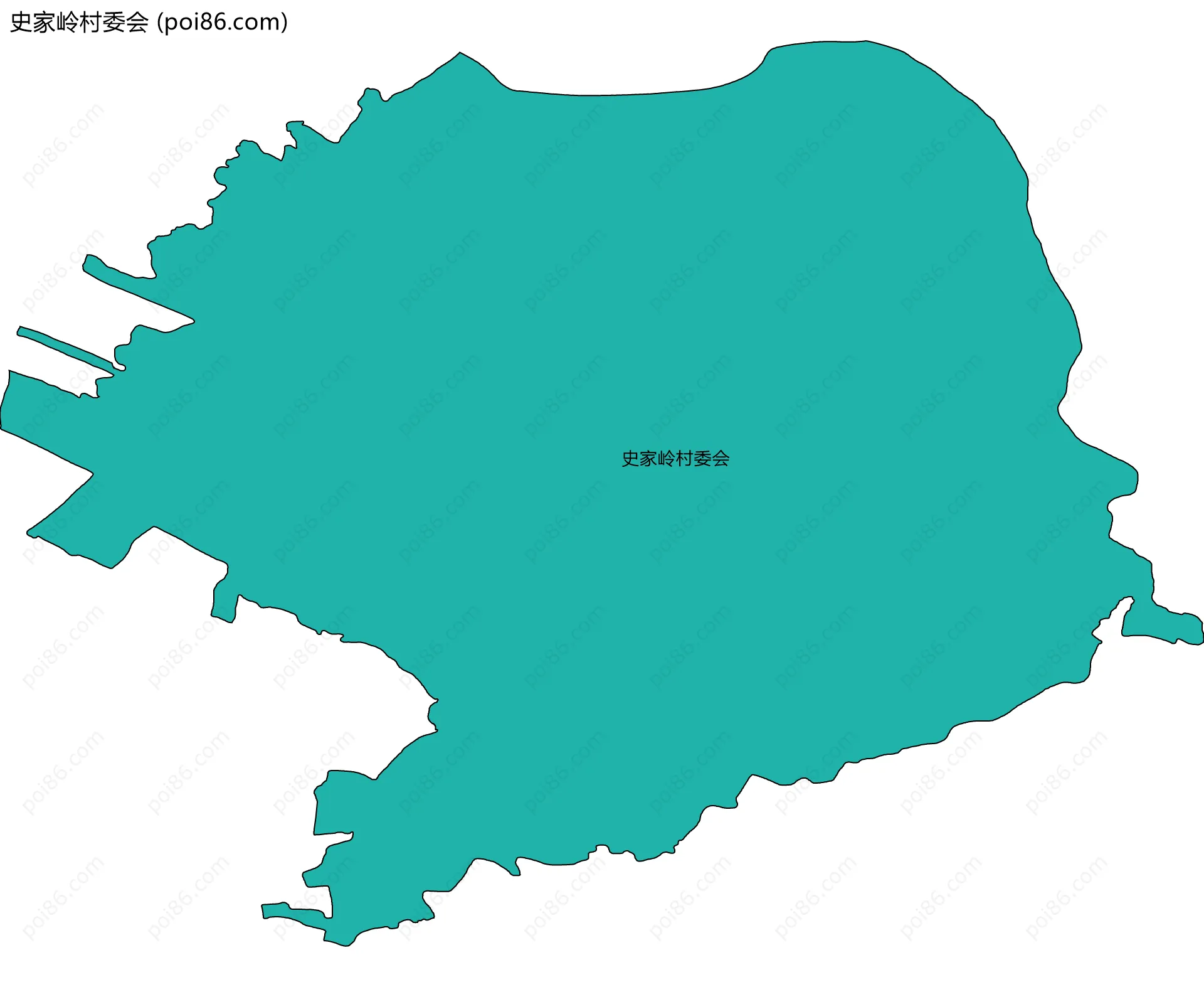 史家岭村委会边界地图