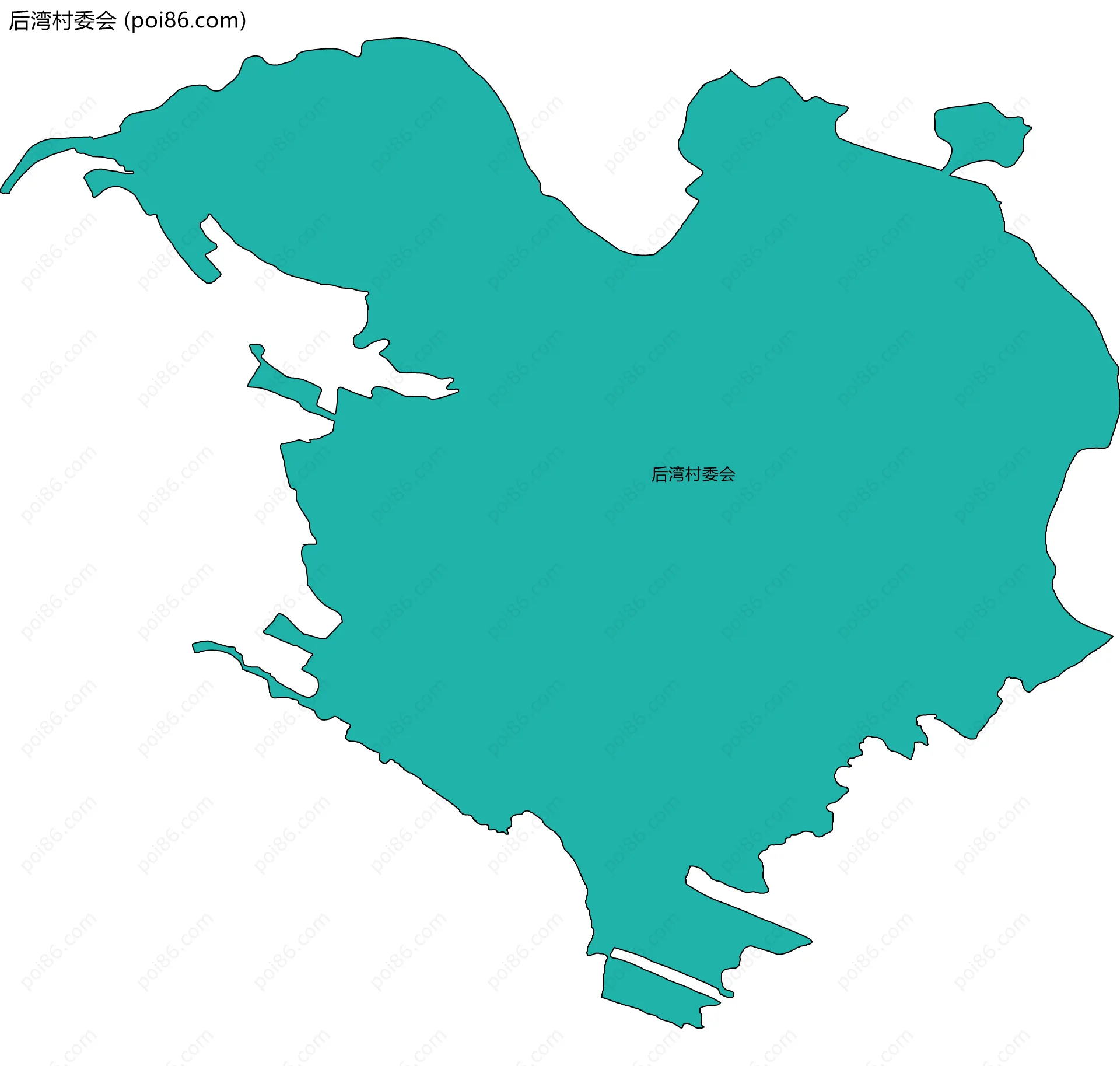 后湾村委会边界地图