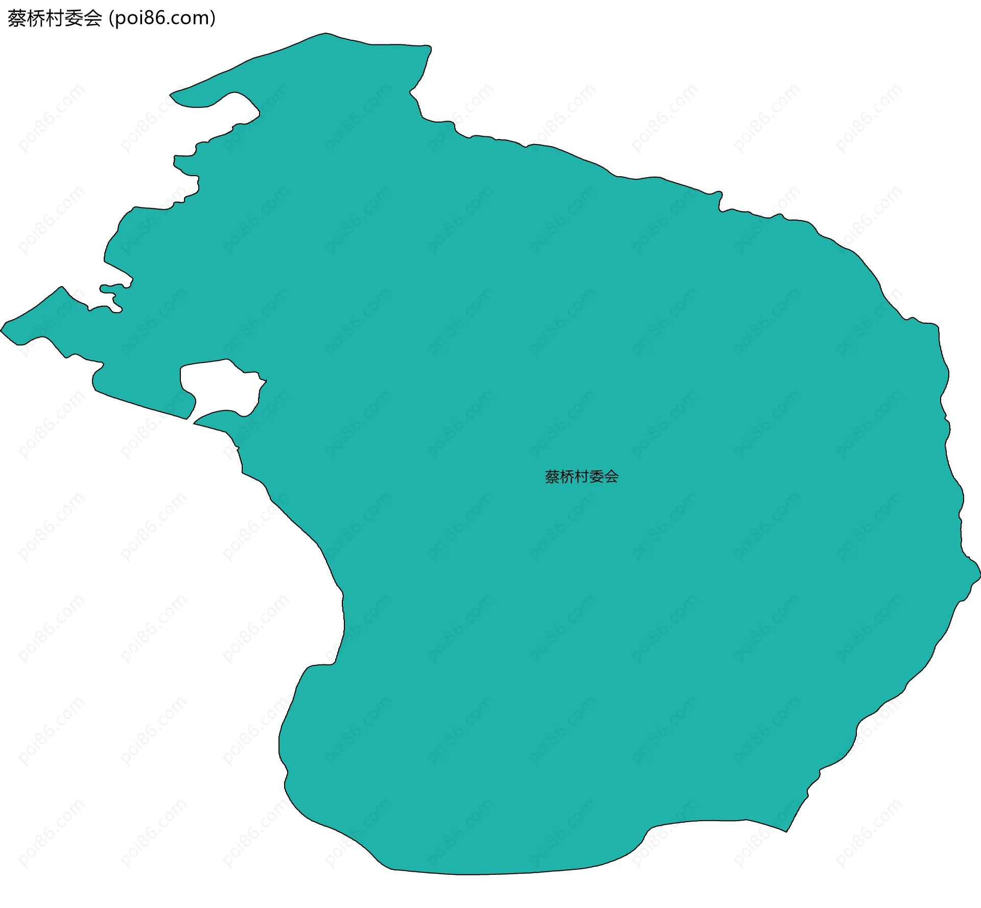 蔡桥村委会边界地图