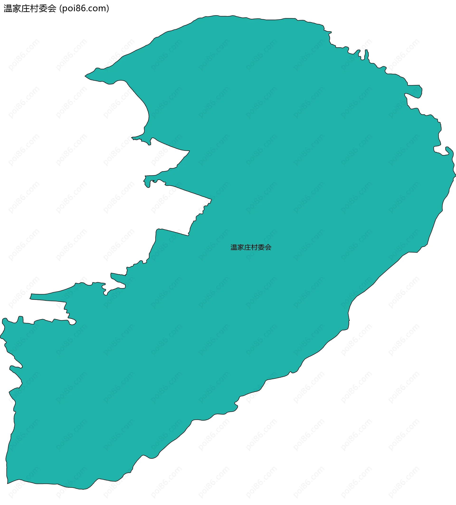 温家庄村委会边界地图