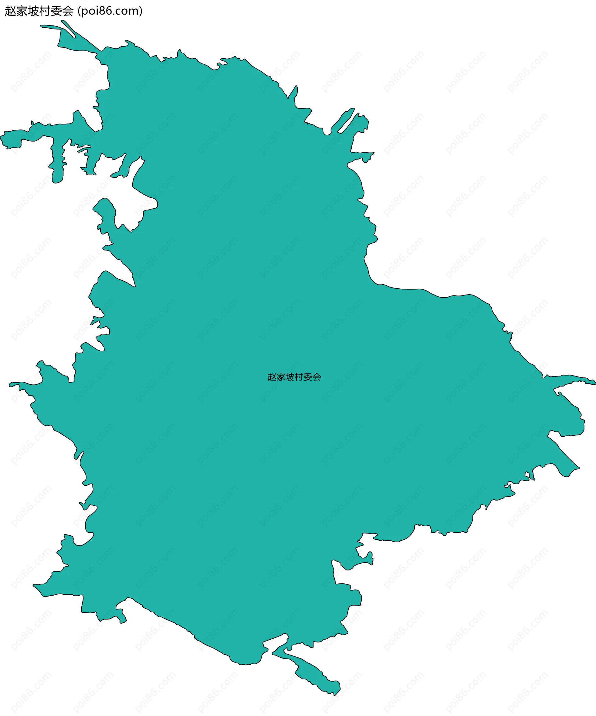 赵家坡村委会边界地图