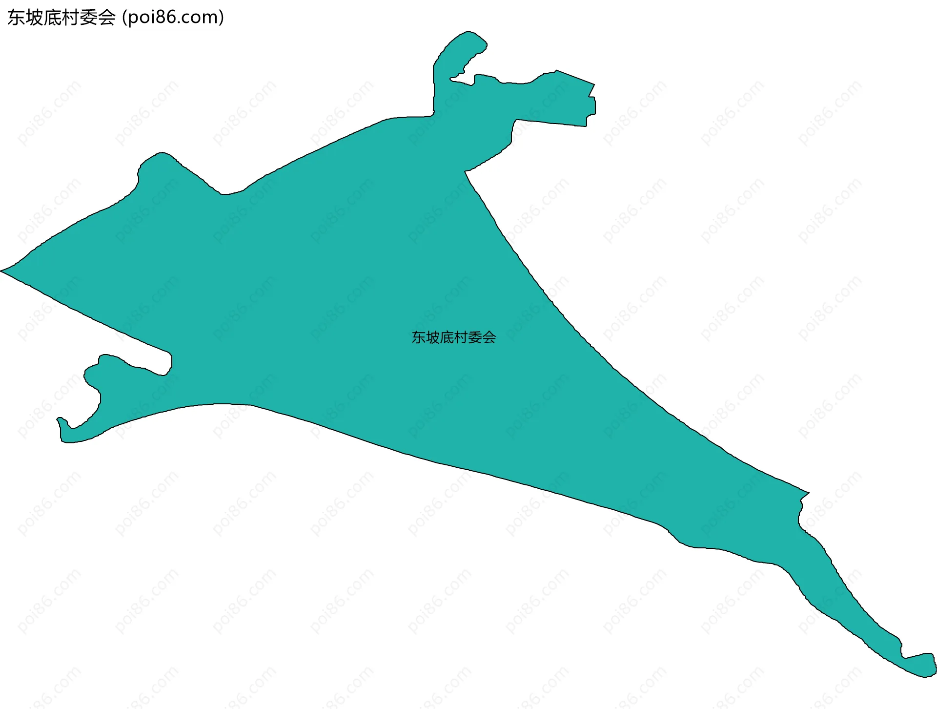 东坡底村委会边界地图