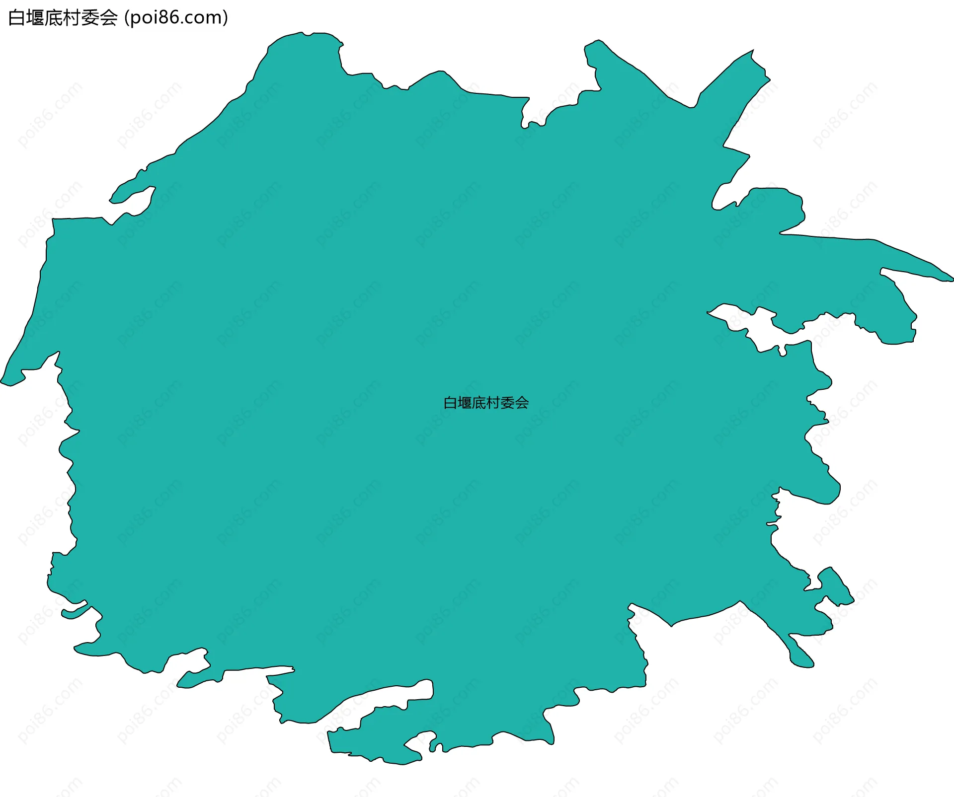 白堰底村委会边界地图
