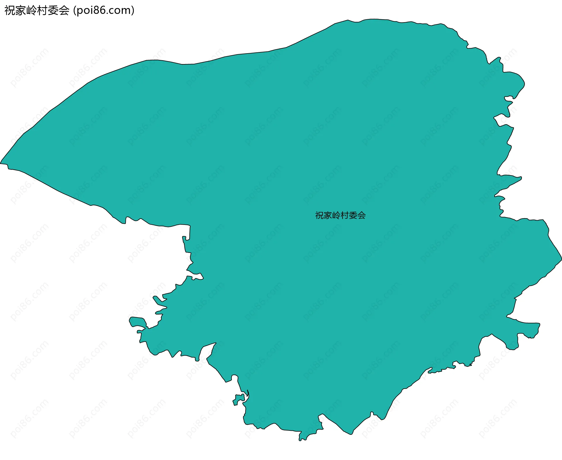 祝家岭村委会边界地图