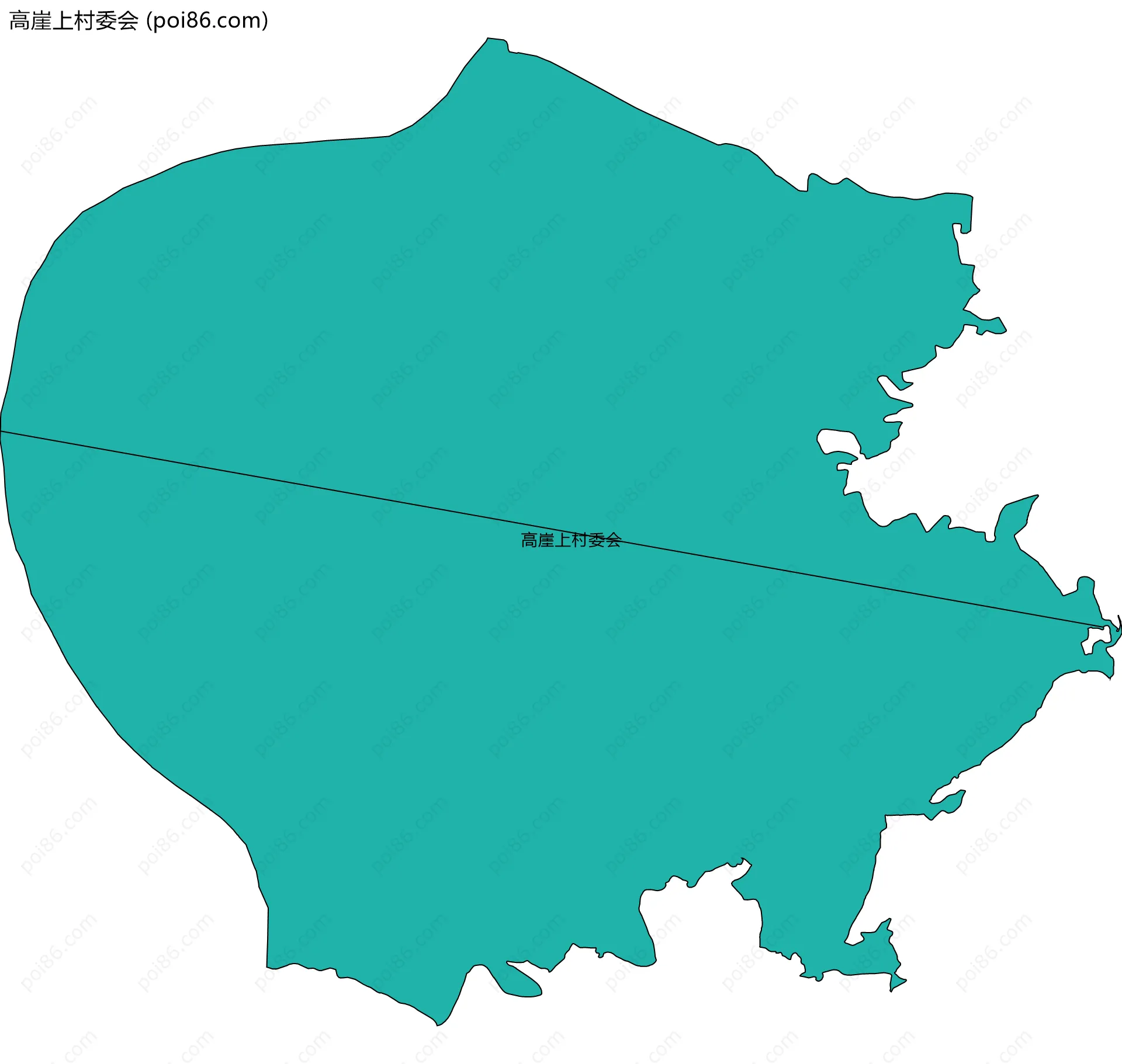 高崖上村委会边界地图
