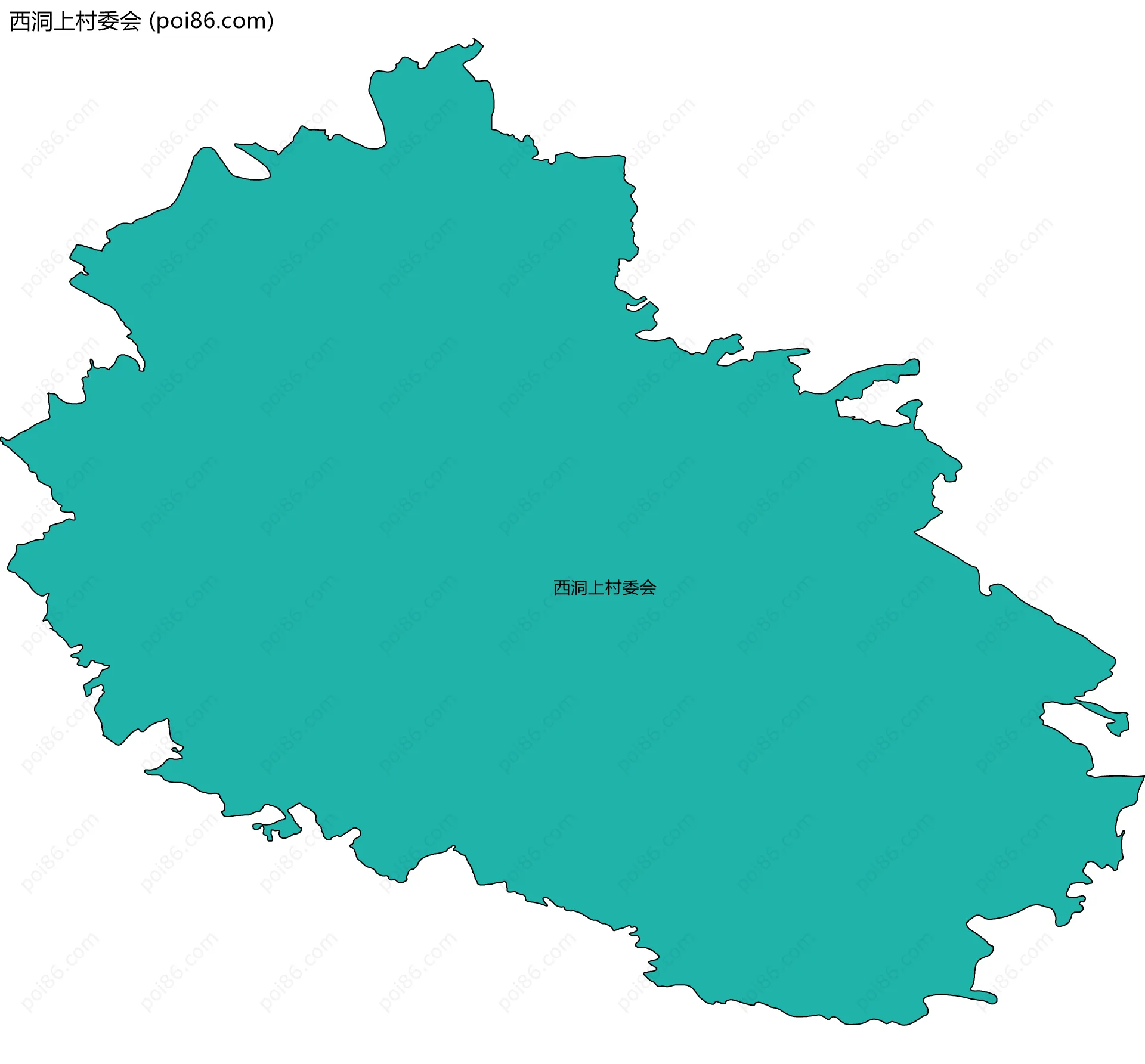 西洞上村委会边界地图