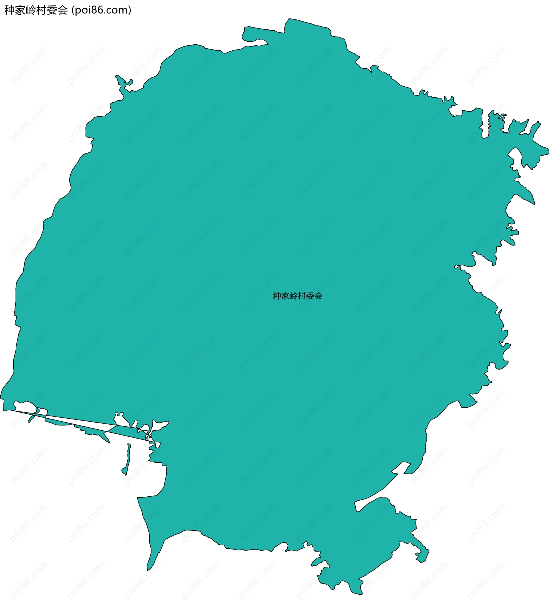 种家岭村委会边界地图