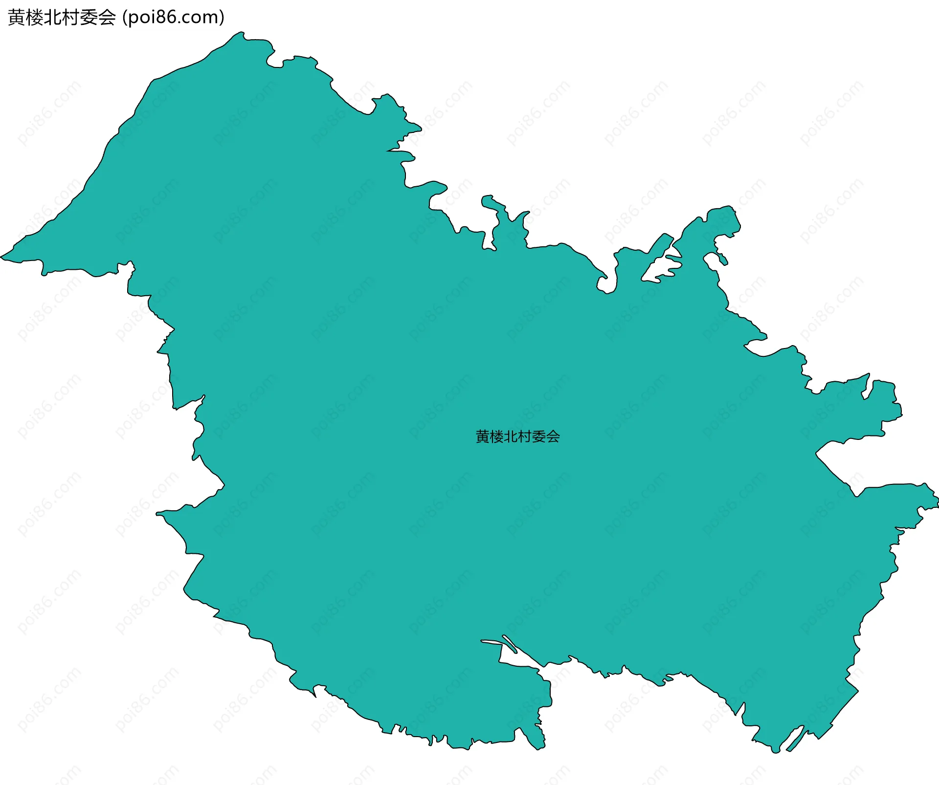 黄楼北村委会边界地图