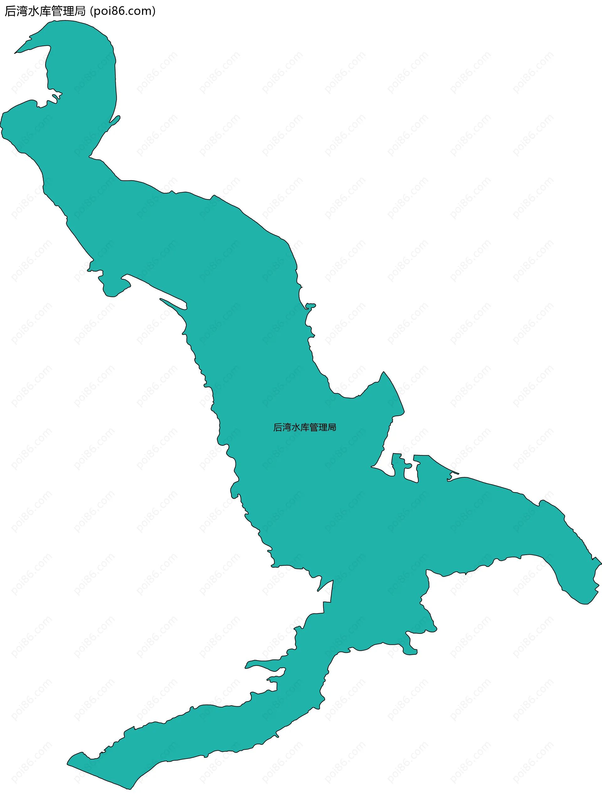 后湾水库管理局边界地图