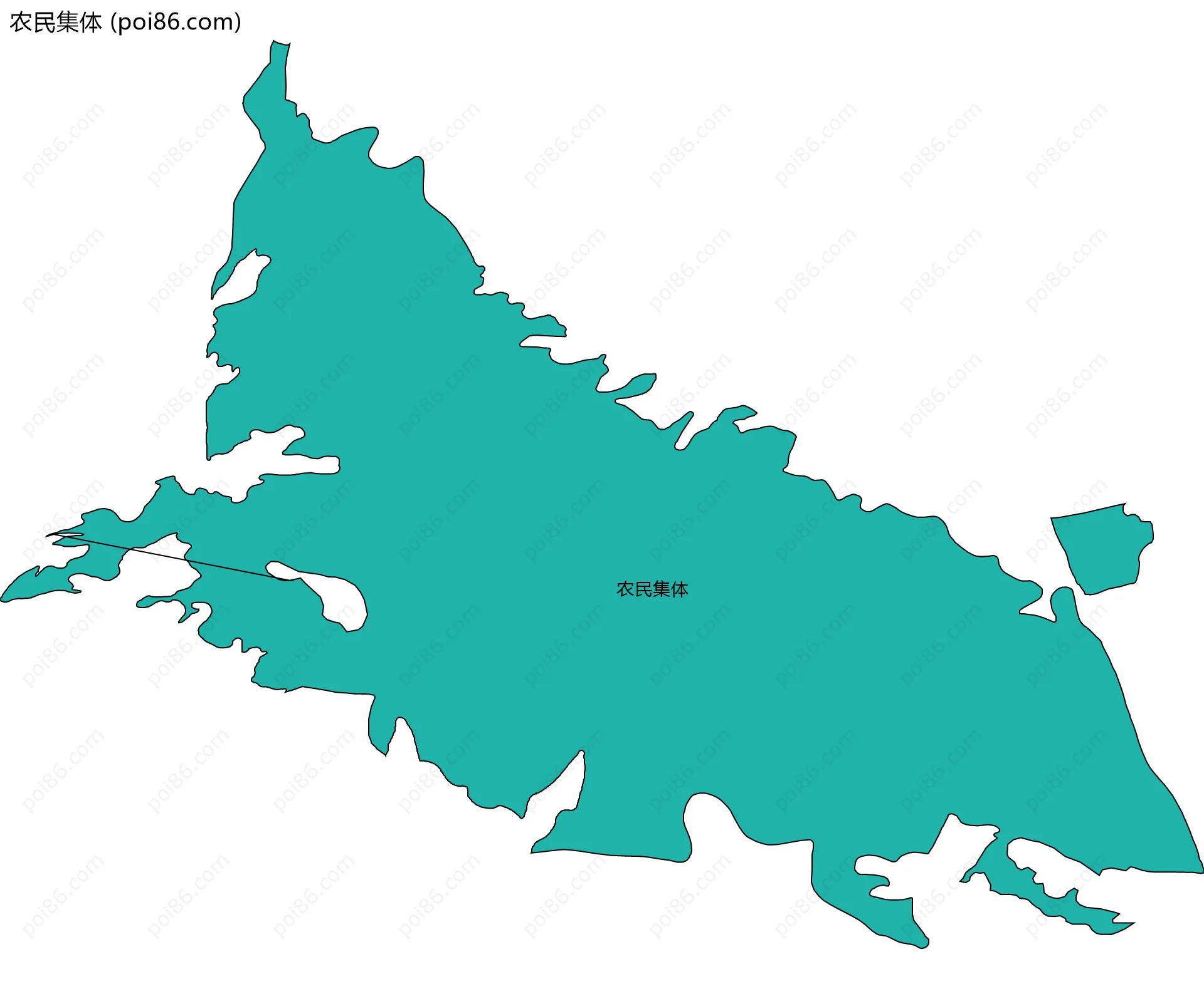 农民集体边界地图