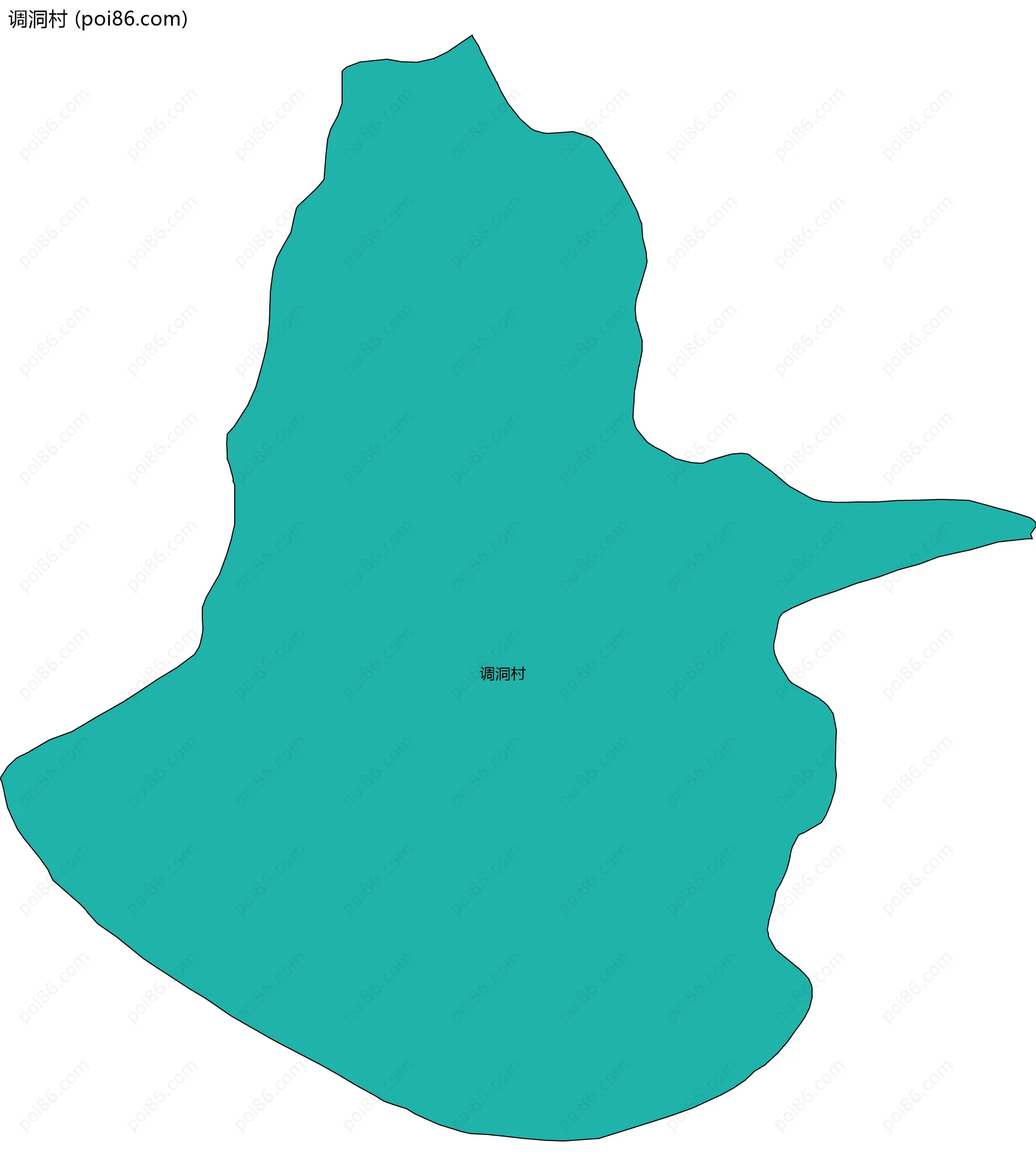 调洞村边界地图