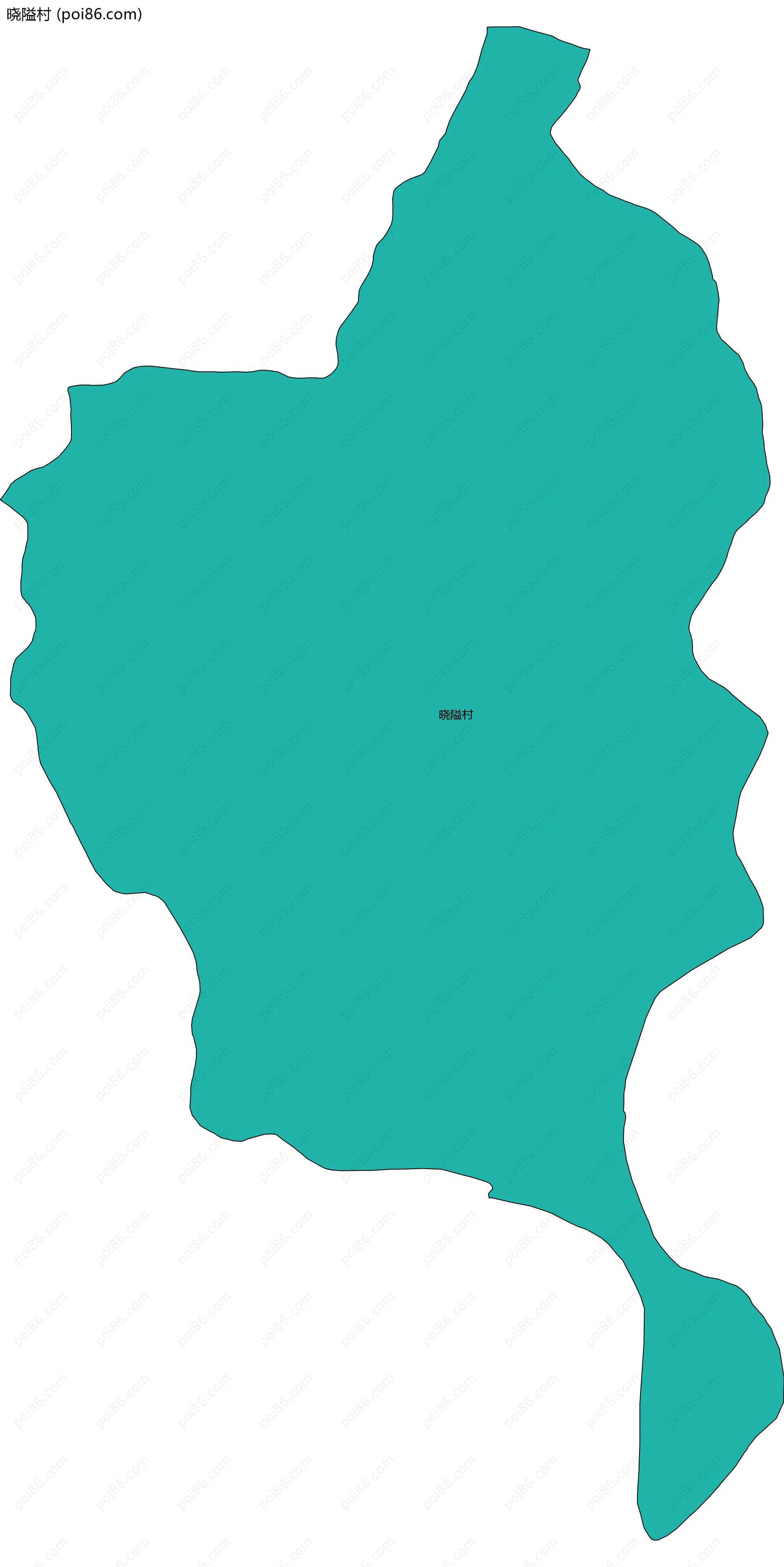 晓隘村边界地图