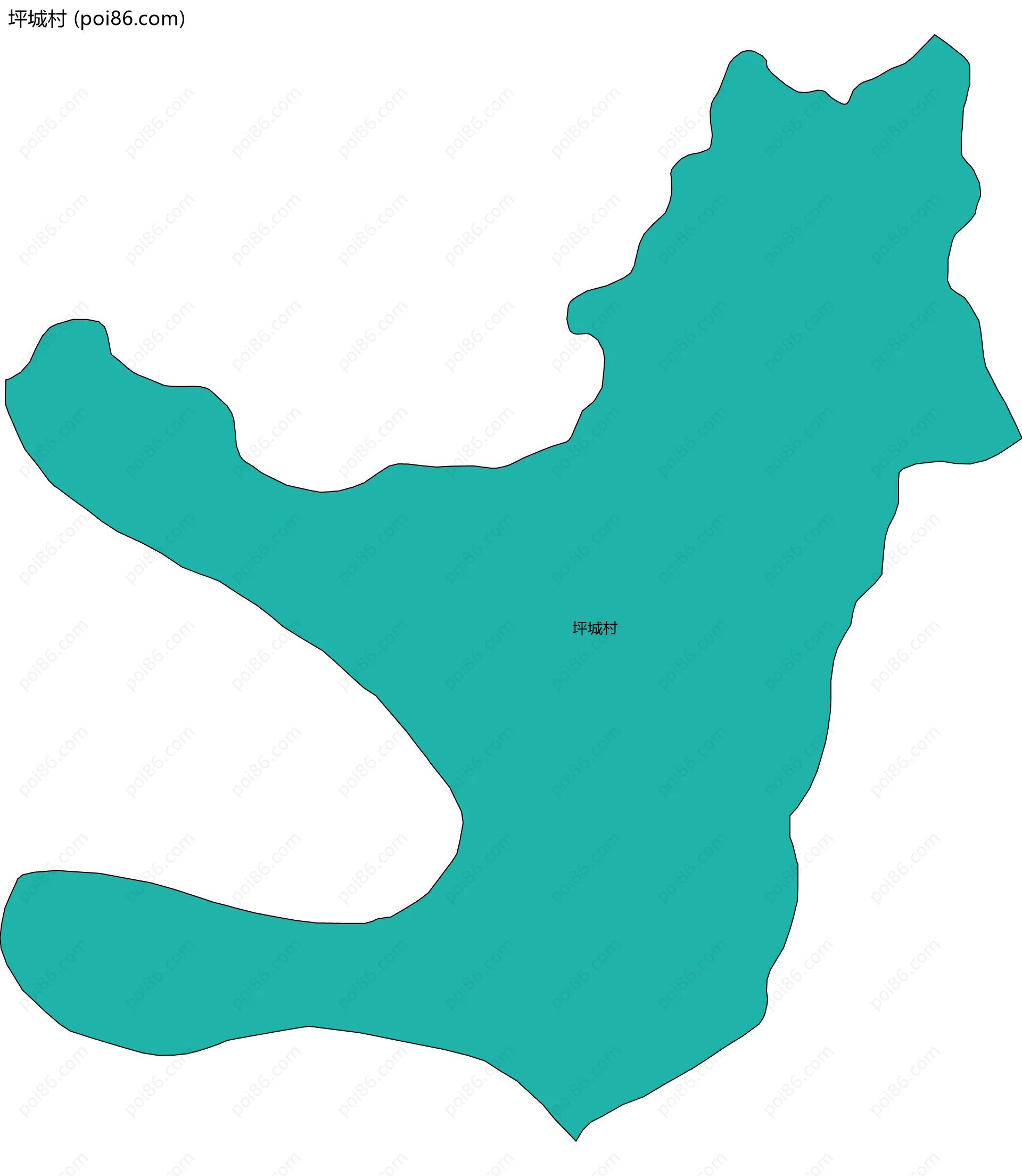 坪城村边界地图