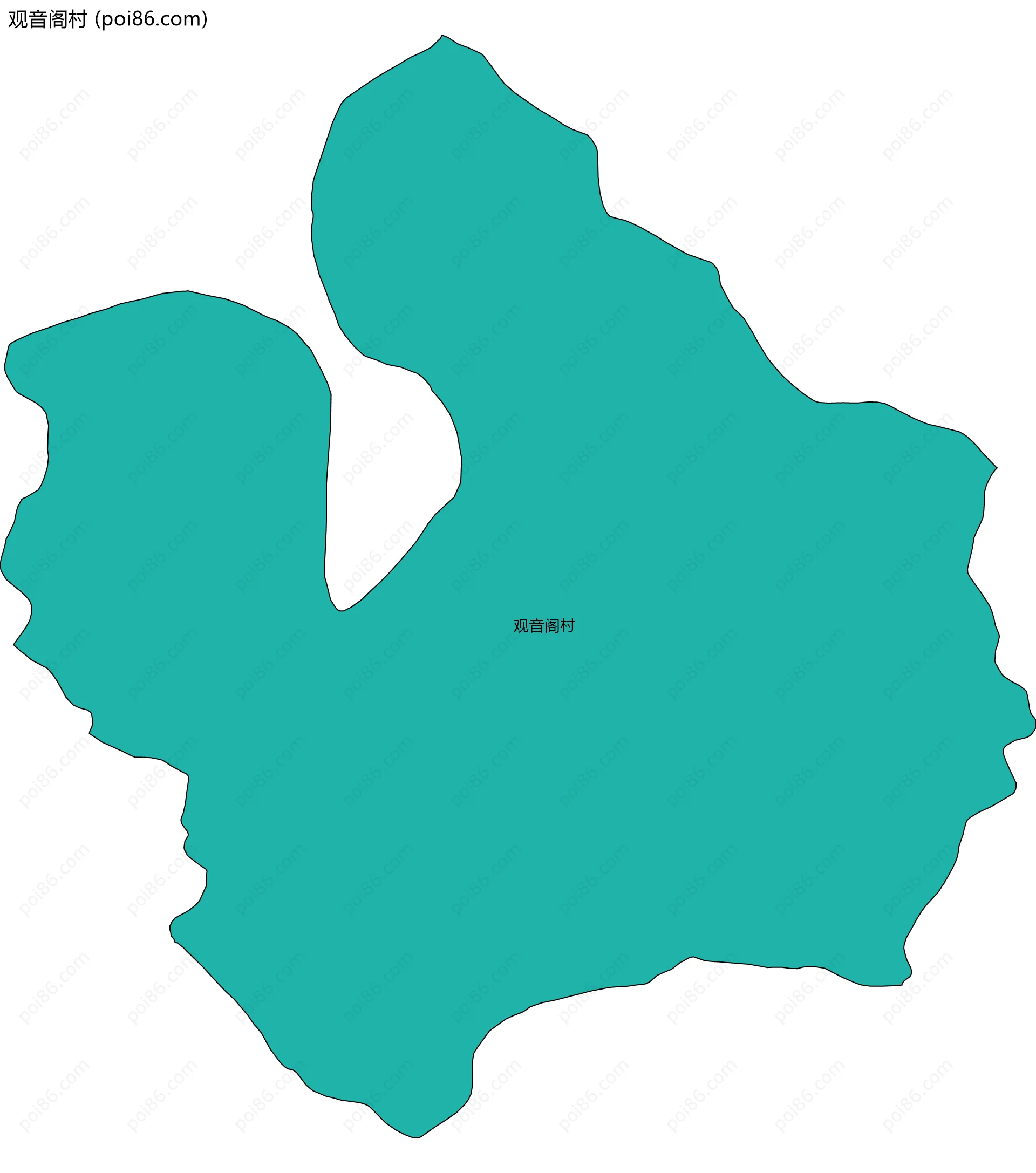 观音阁村边界地图