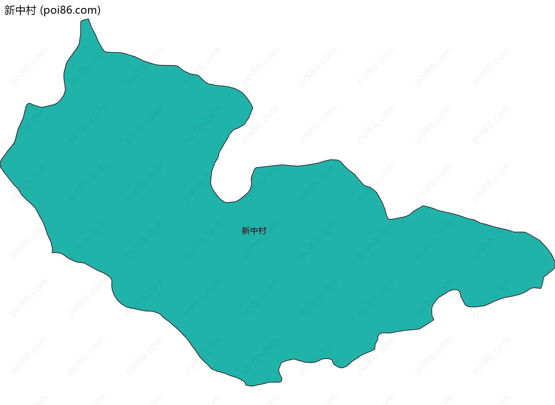新中村边界地图