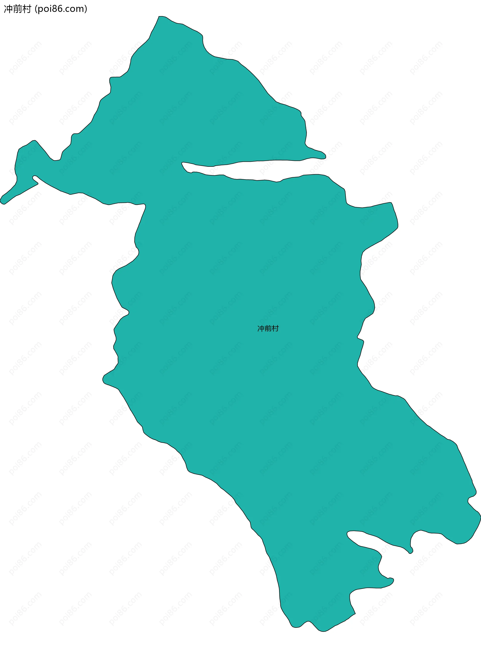 冲前村边界地图