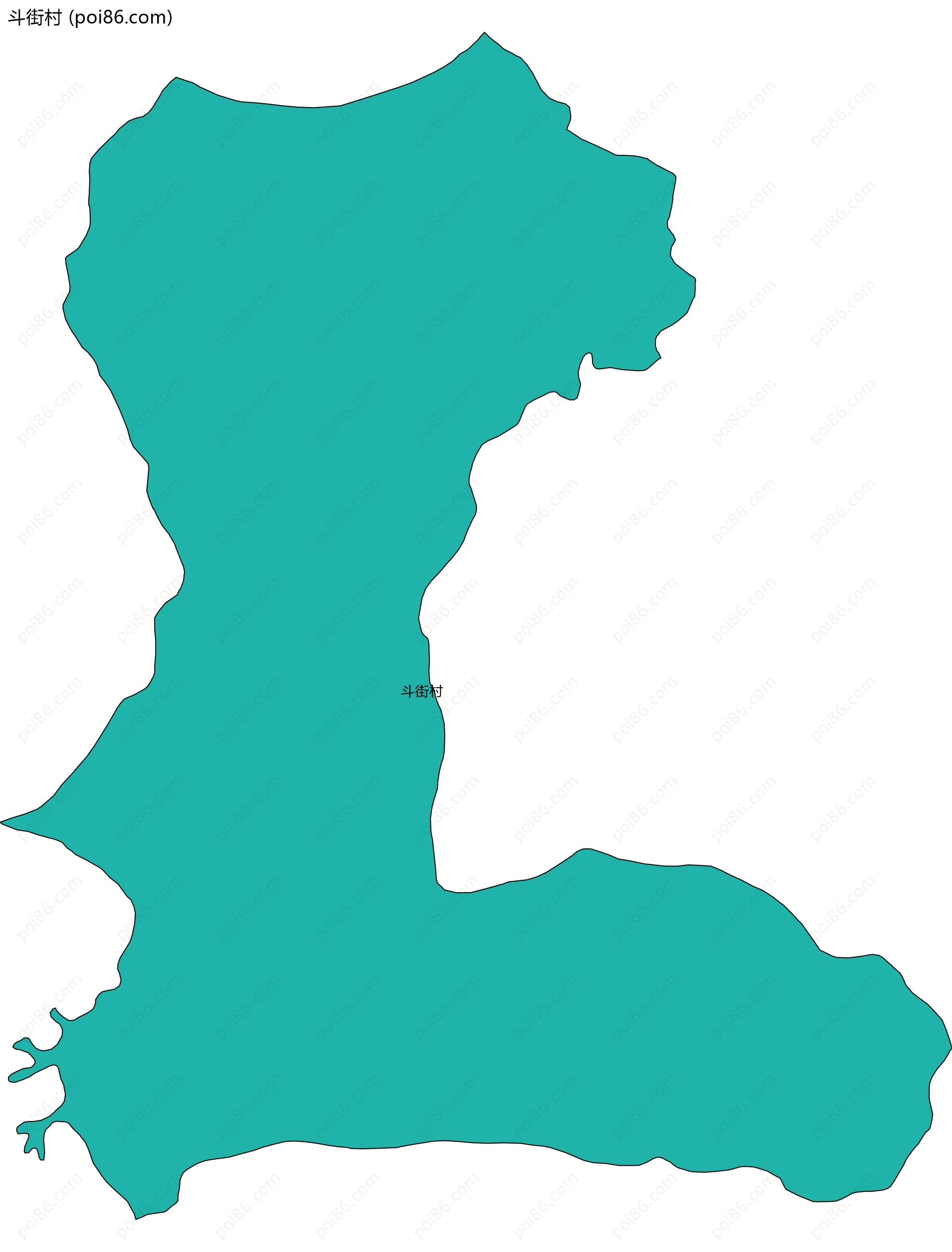 斗街村边界地图