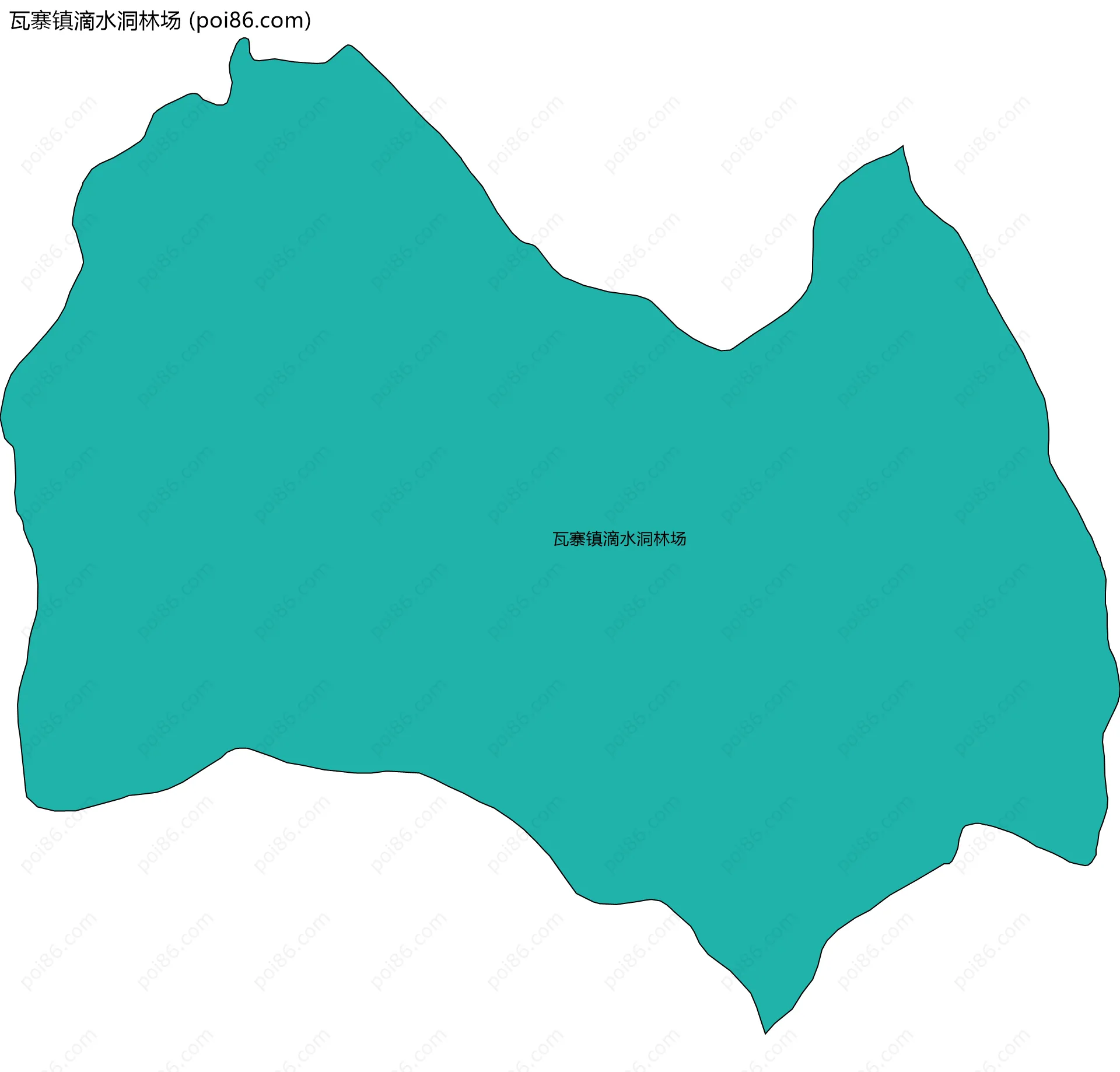 瓦寨镇滴水洞林场边界地图