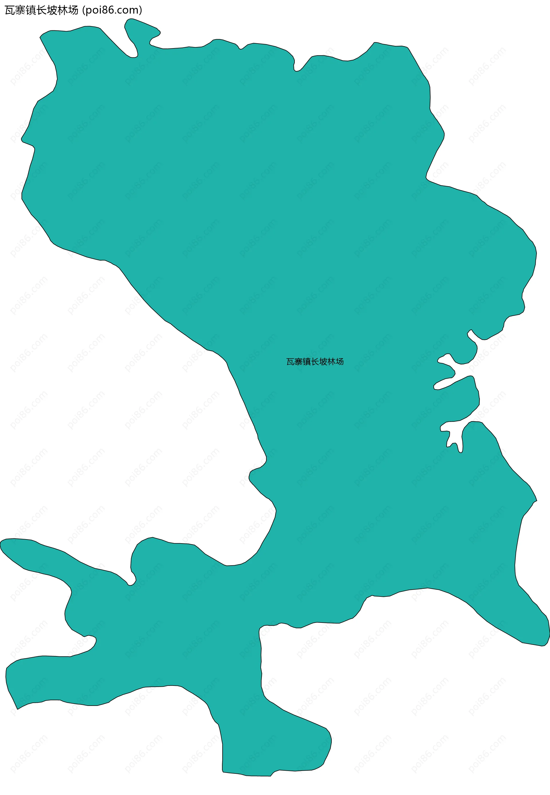 瓦寨镇长坡林场边界地图