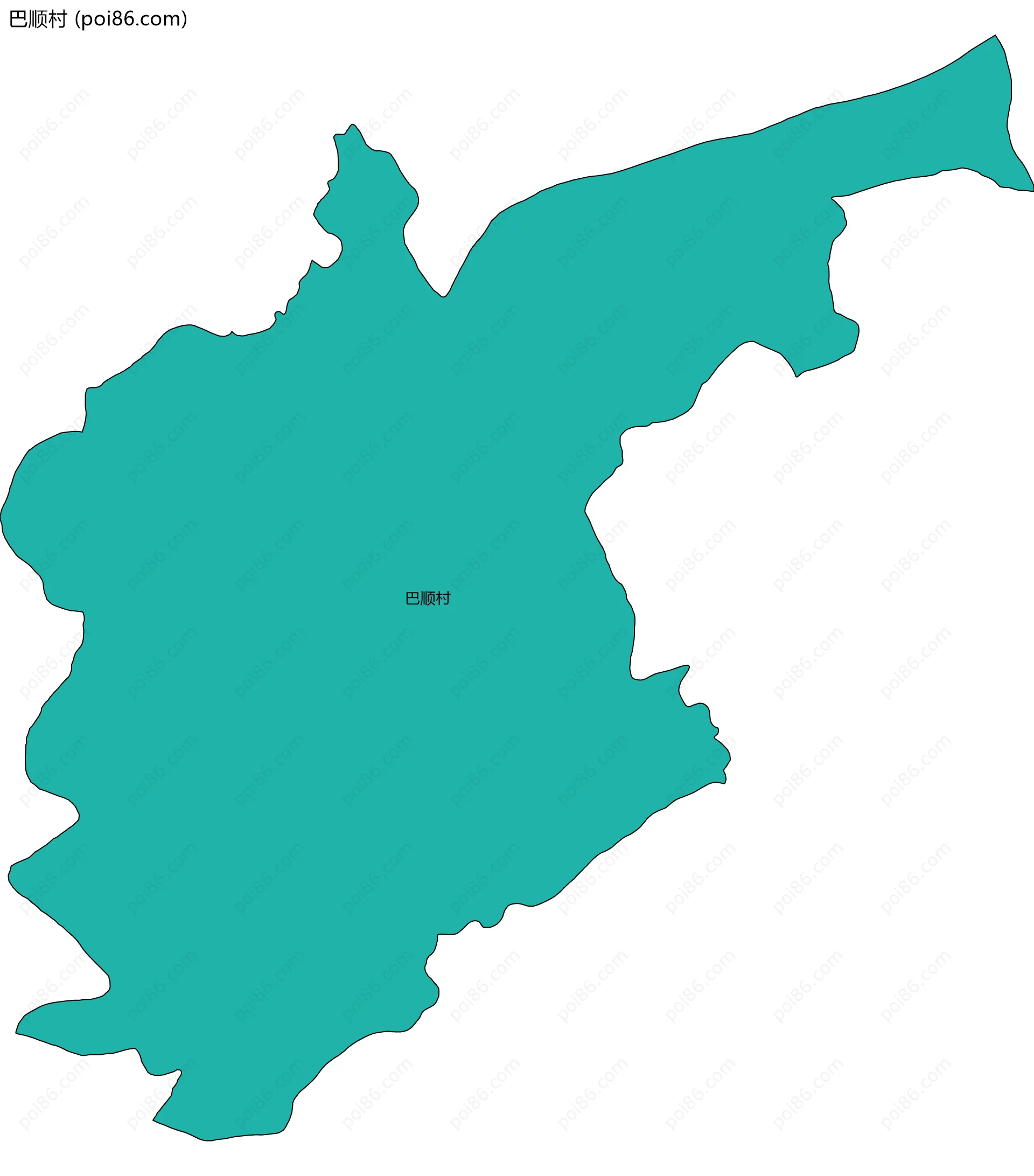 巴顺村边界地图