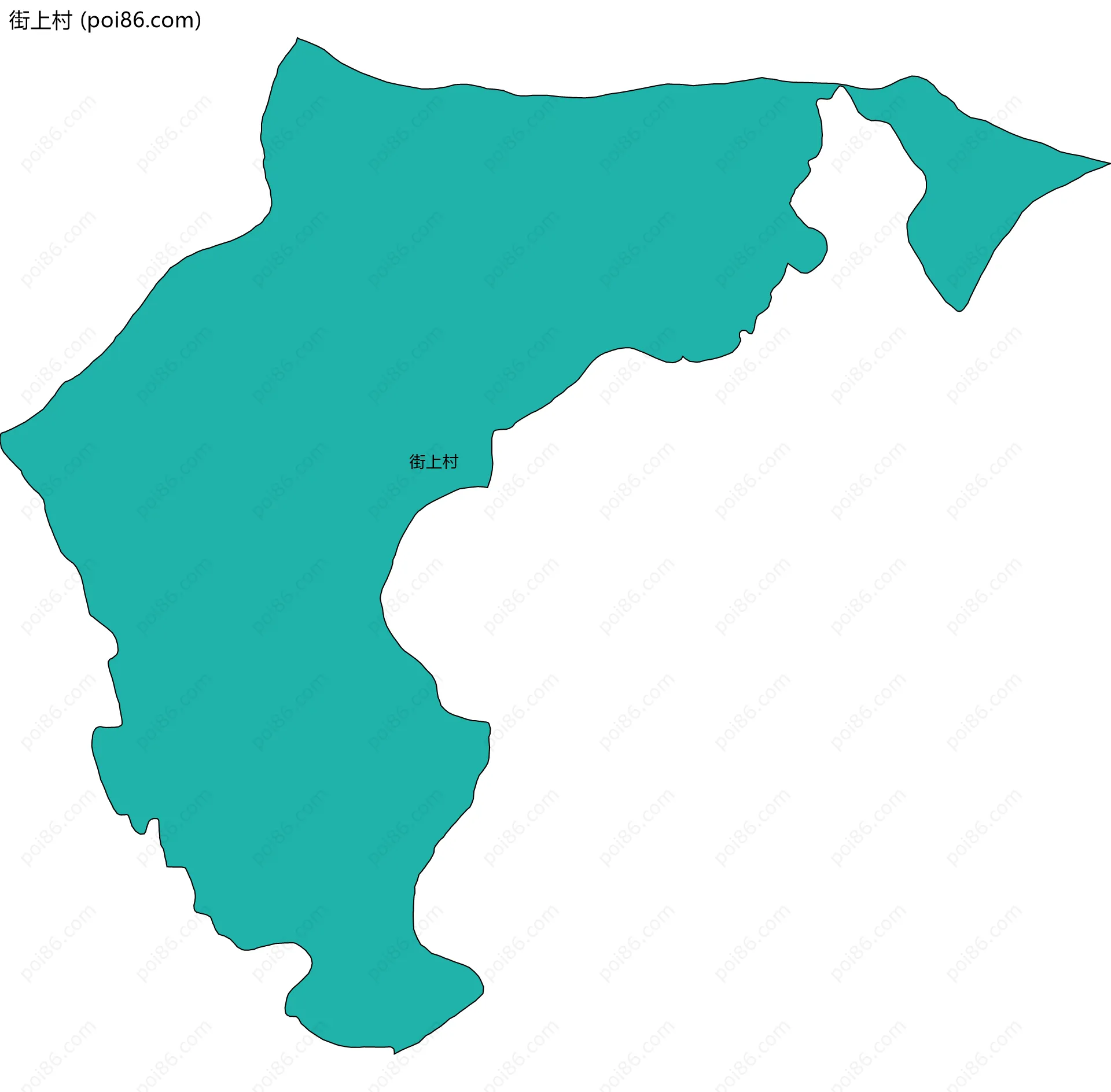街上村边界地图