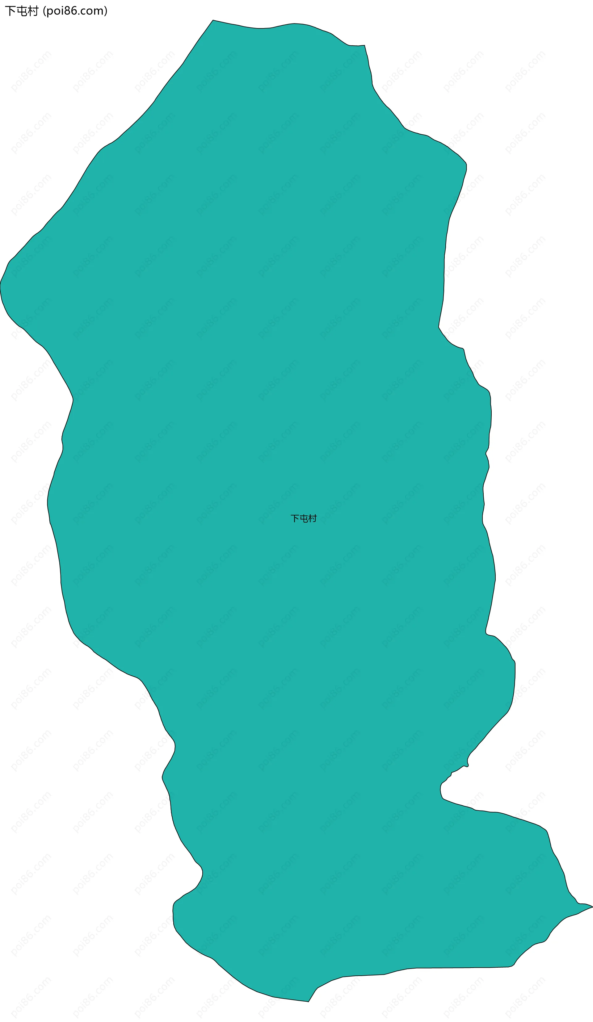 下屯村边界地图