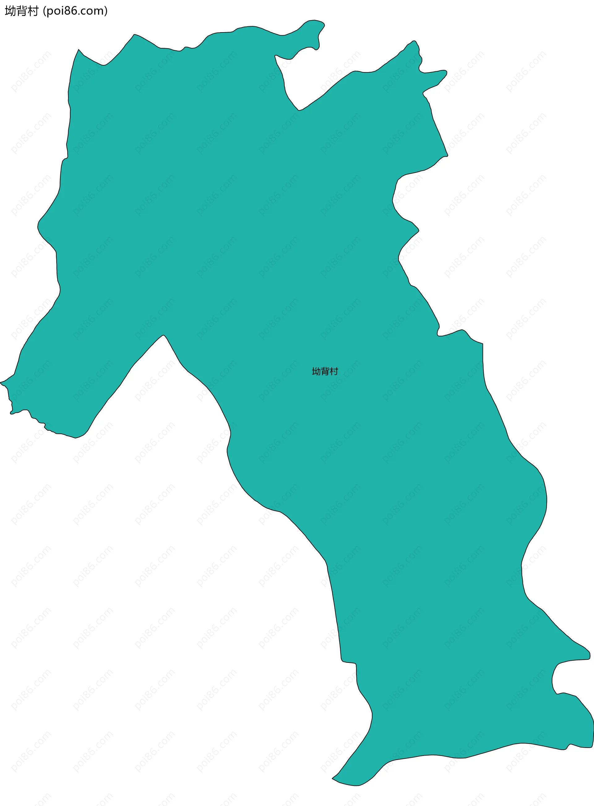 坳背村边界地图