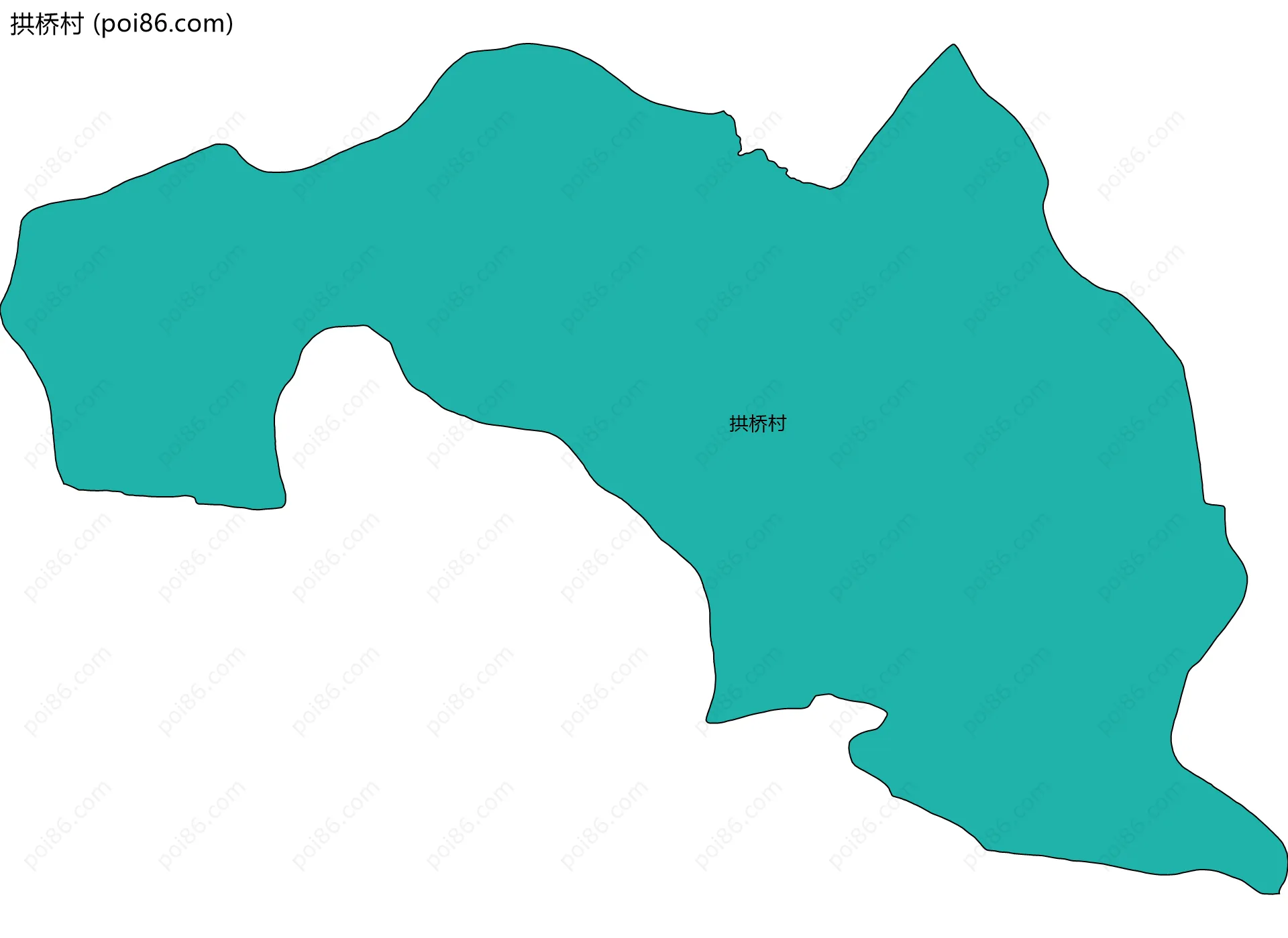 拱桥村边界地图