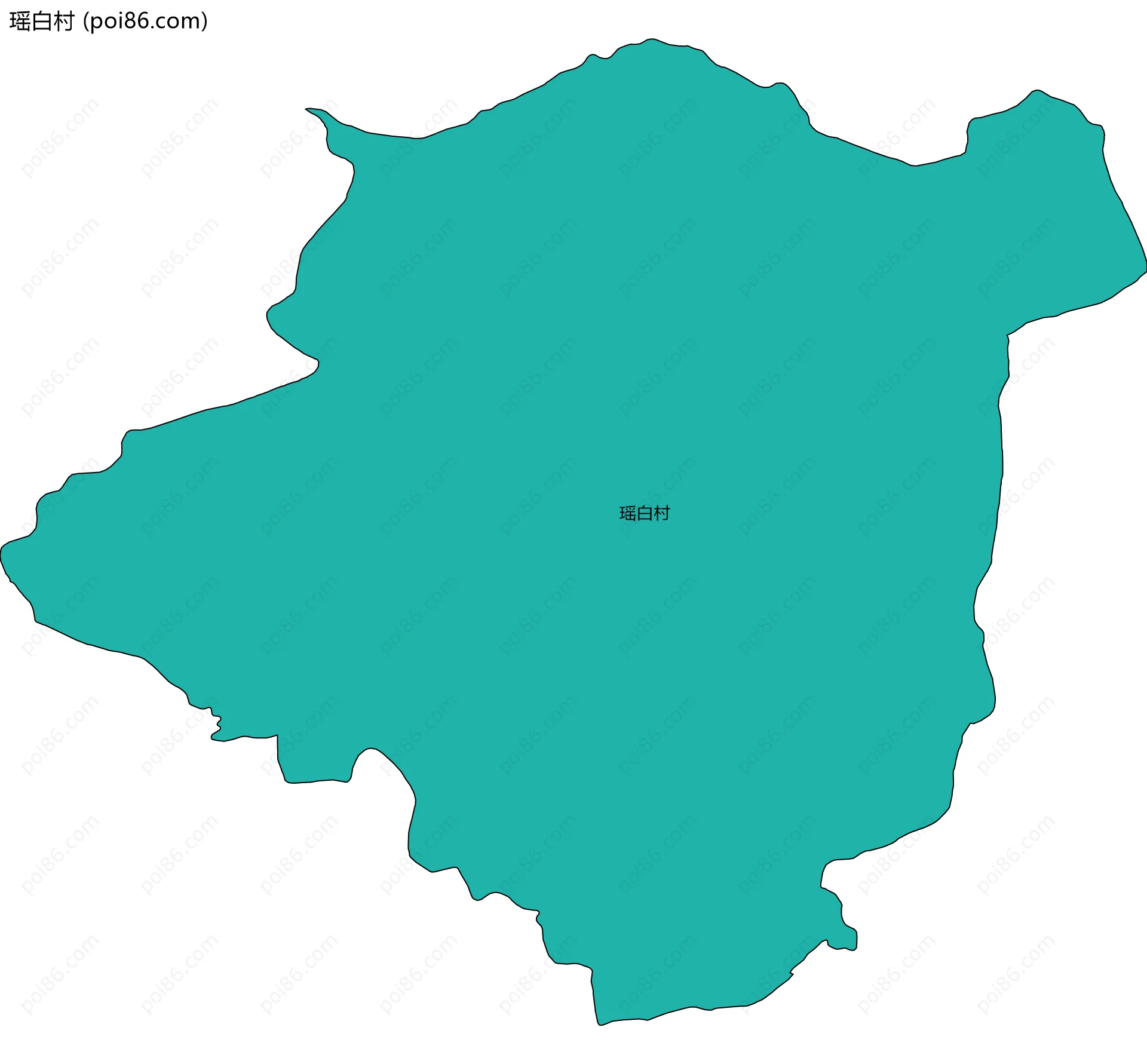 瑶白村边界地图