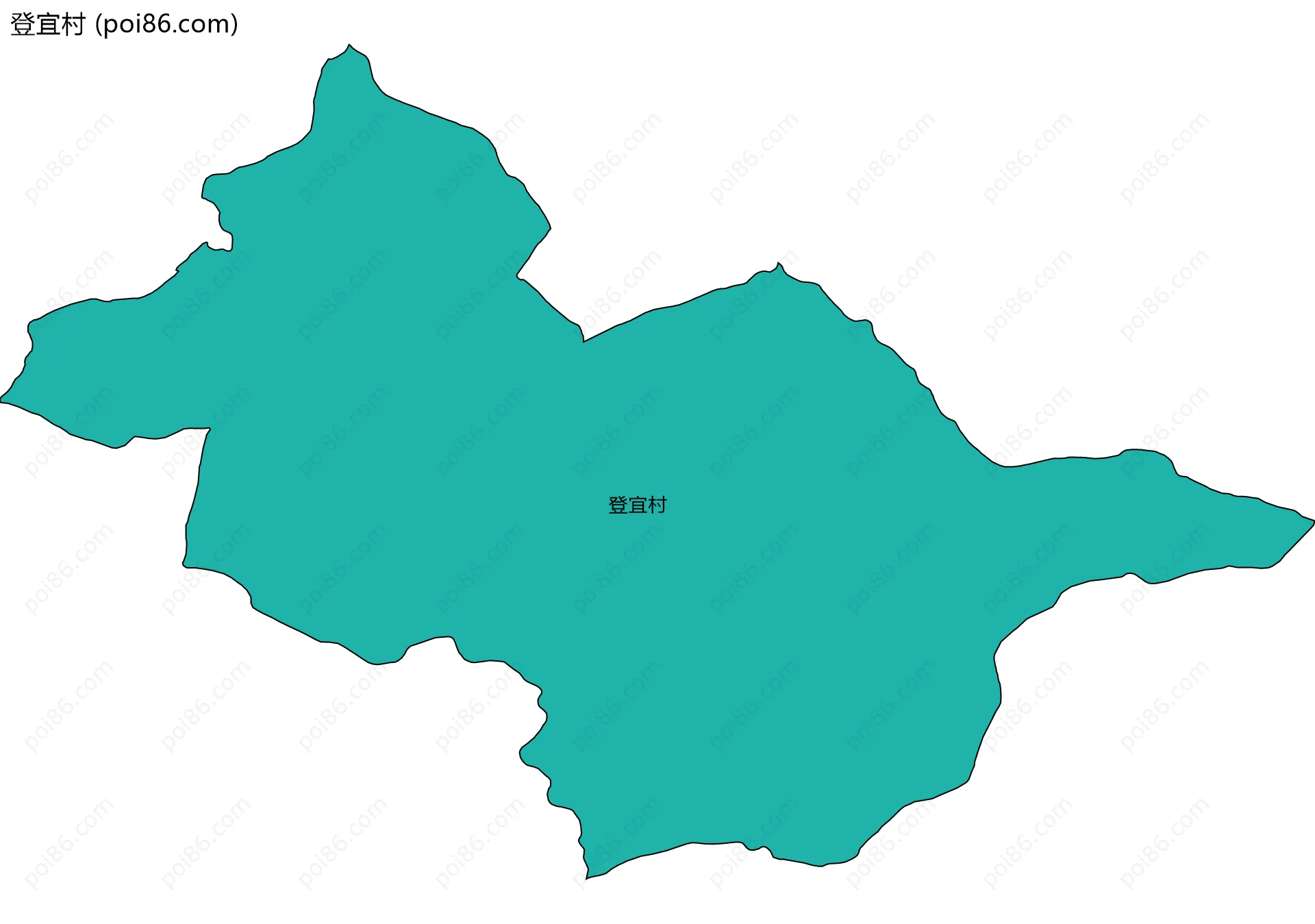 登宜村边界地图