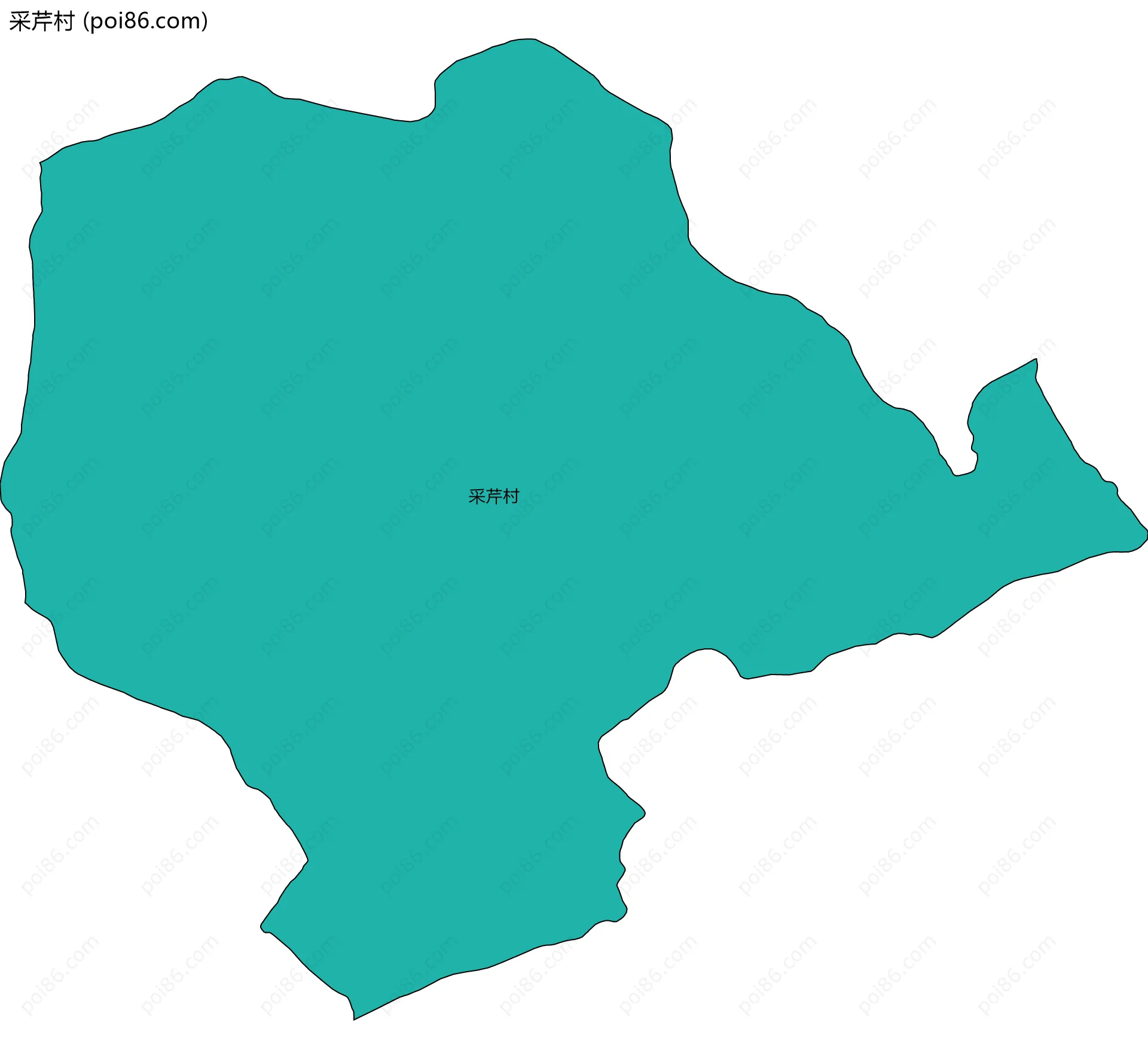 采芹村边界地图