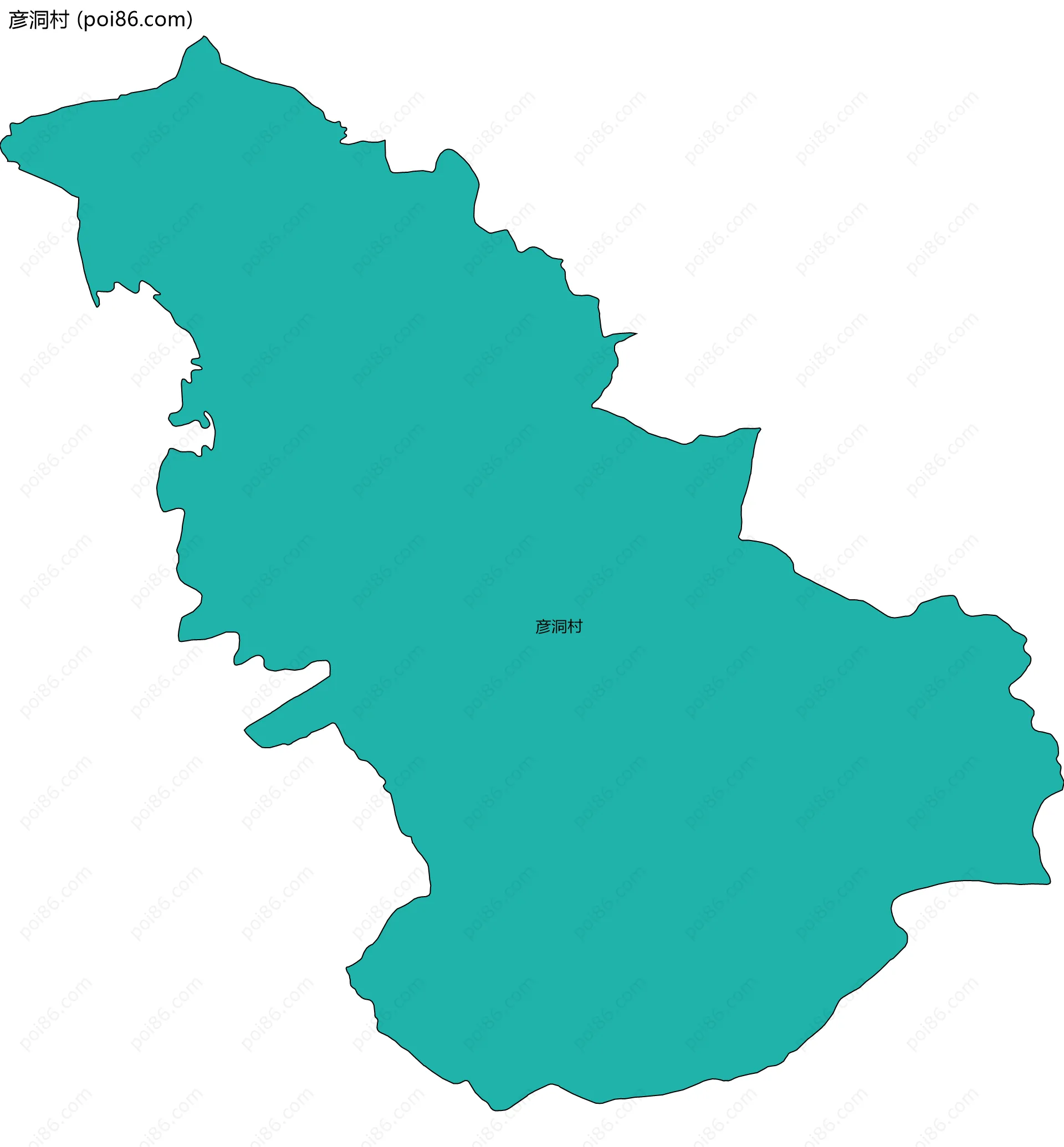 彦洞村边界地图