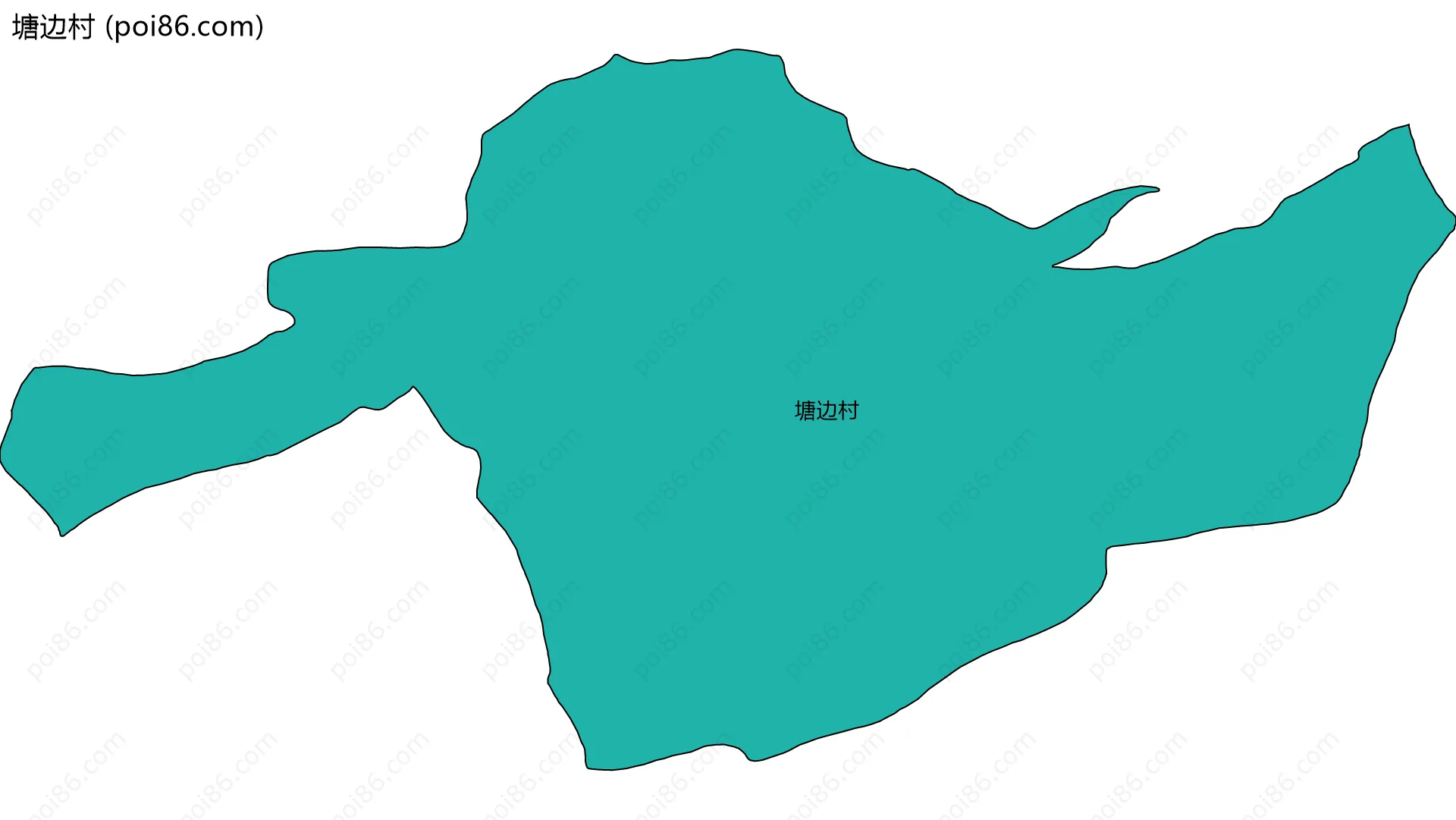 塘边村边界地图