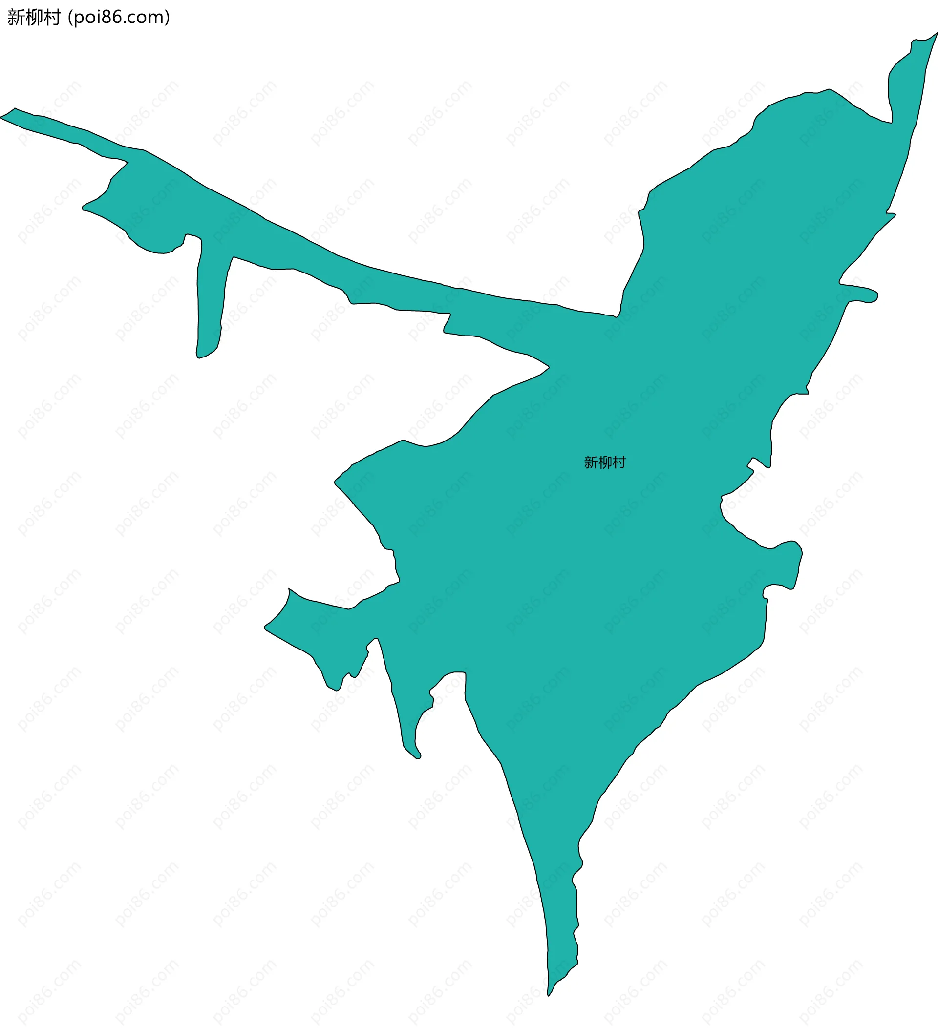 新柳村边界地图