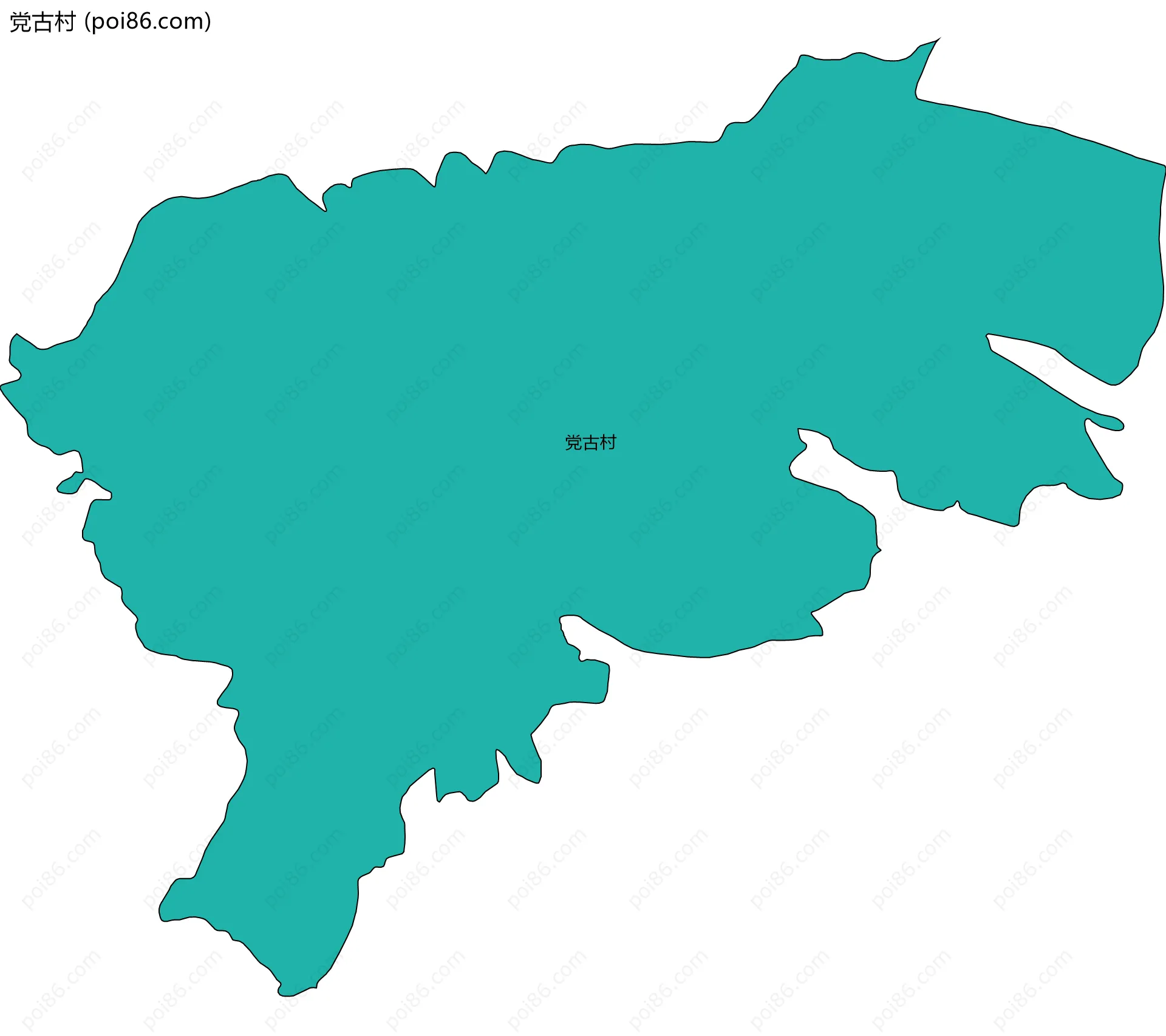 党古村边界地图