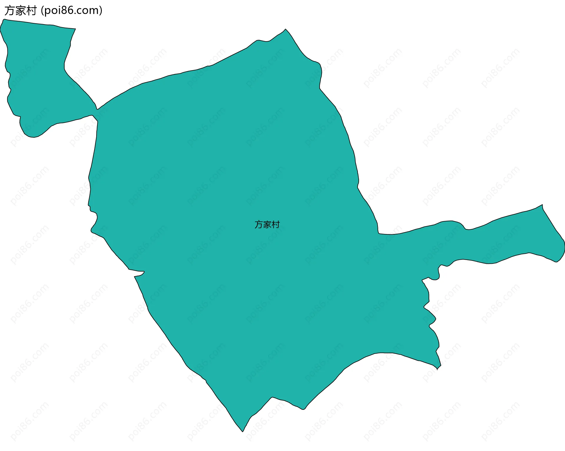 方家村边界地图