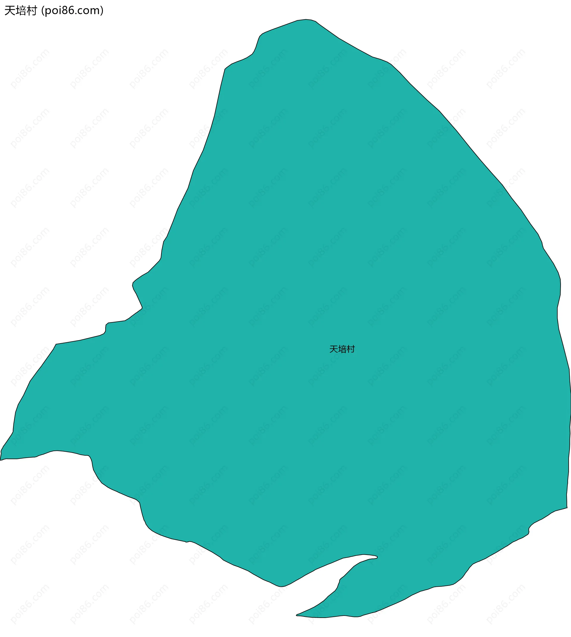 天培村边界地图