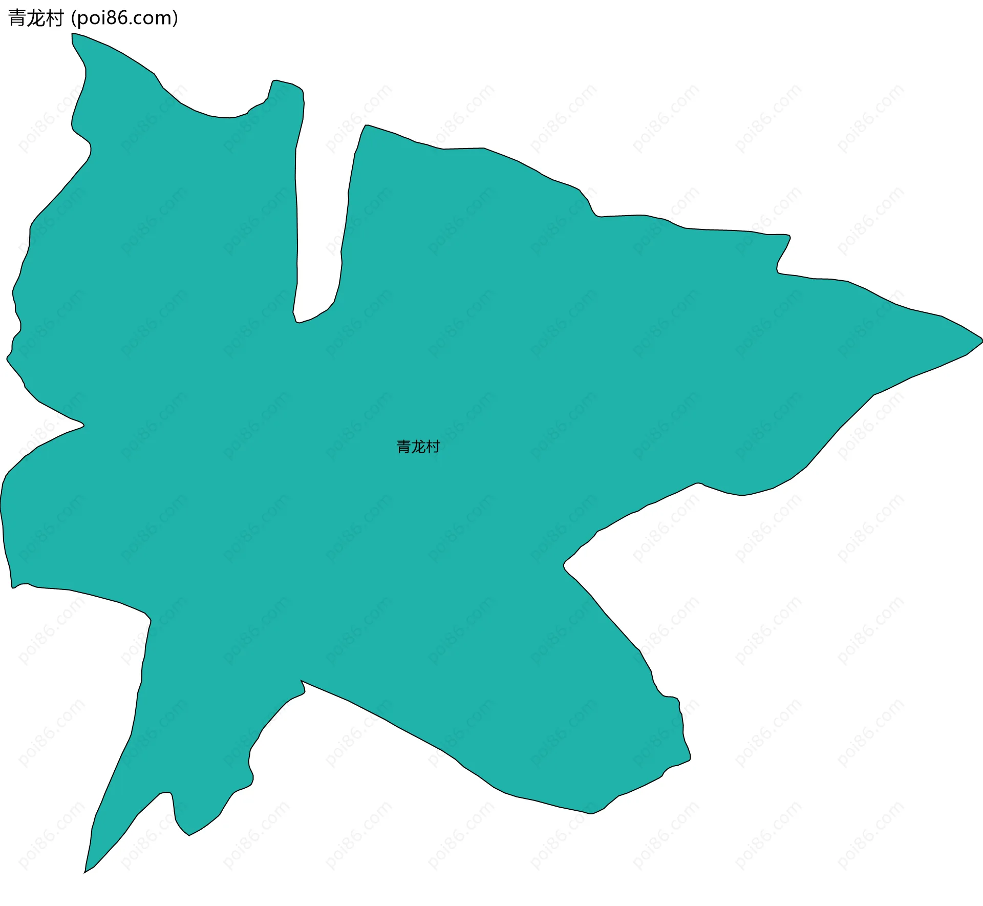 青龙村边界地图