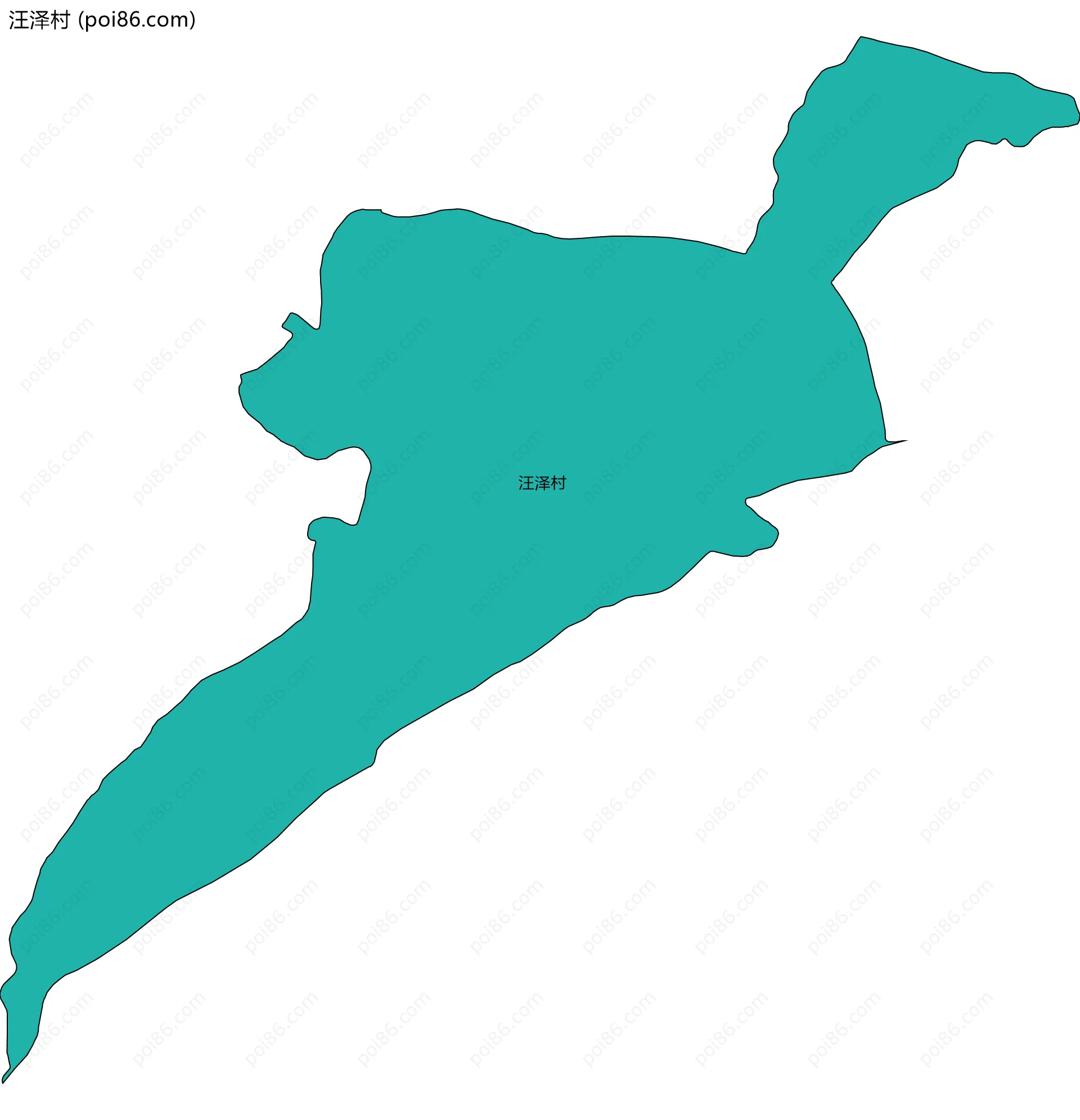 汪泽村边界地图