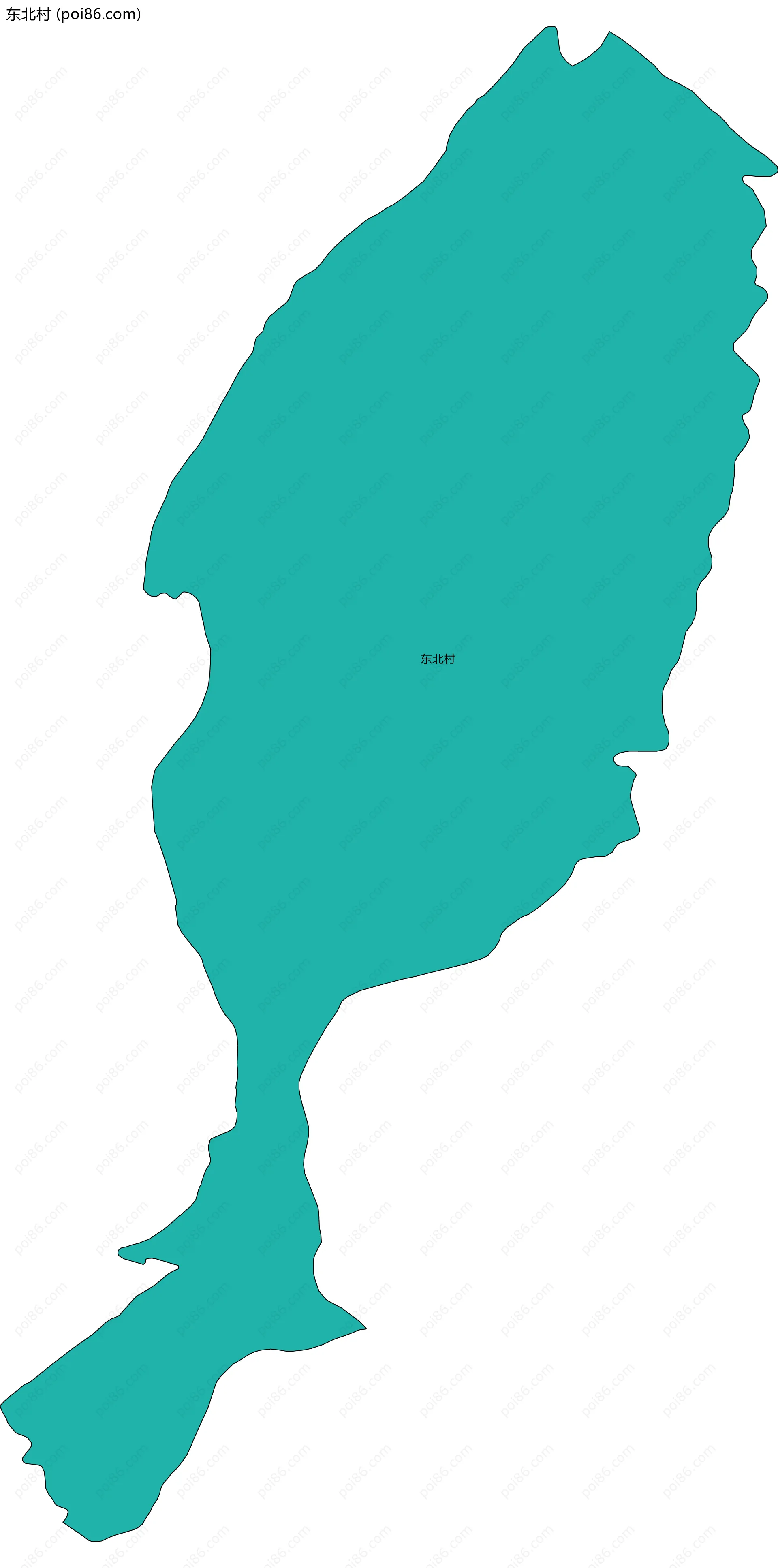 东北村边界地图