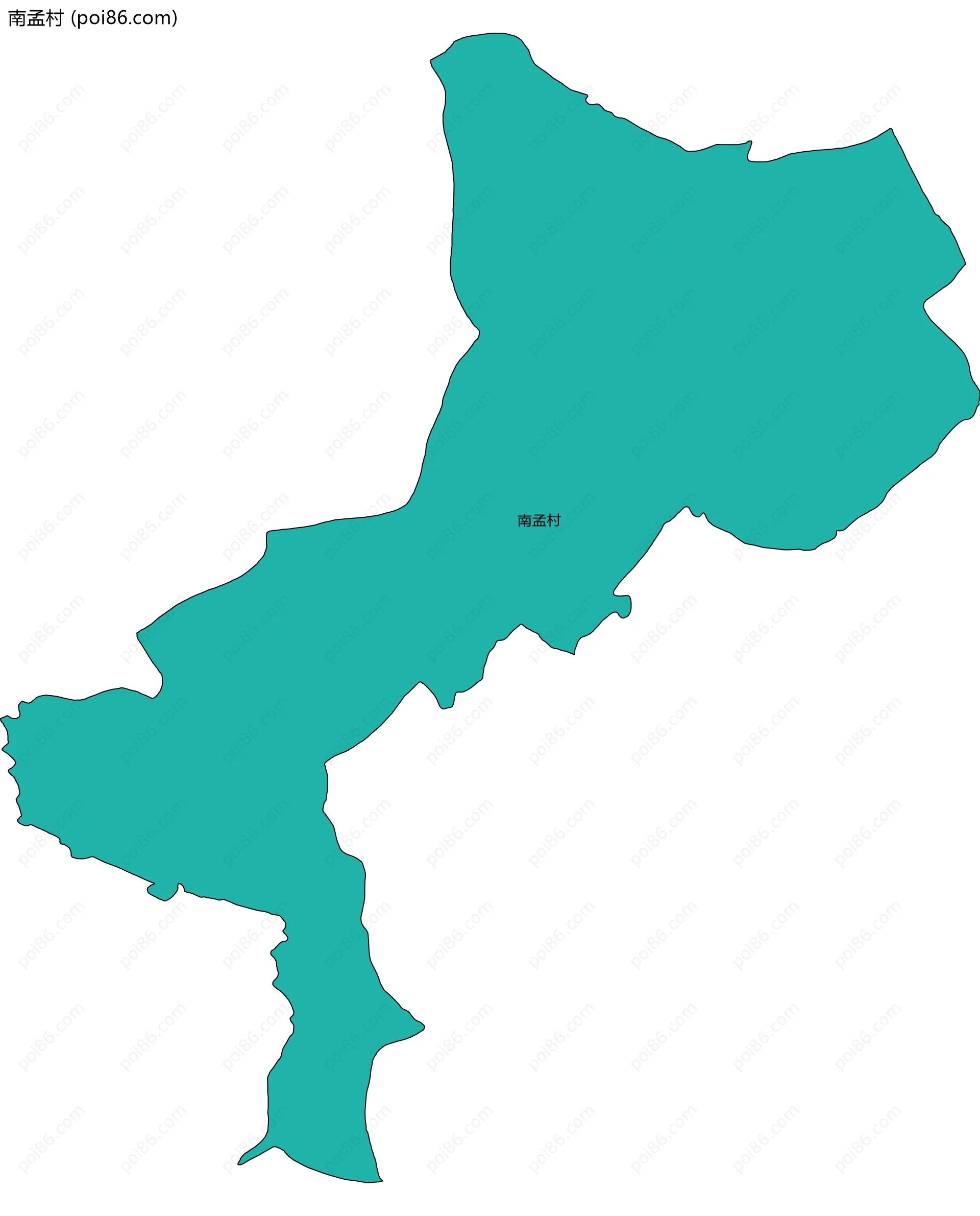 南孟村边界地图