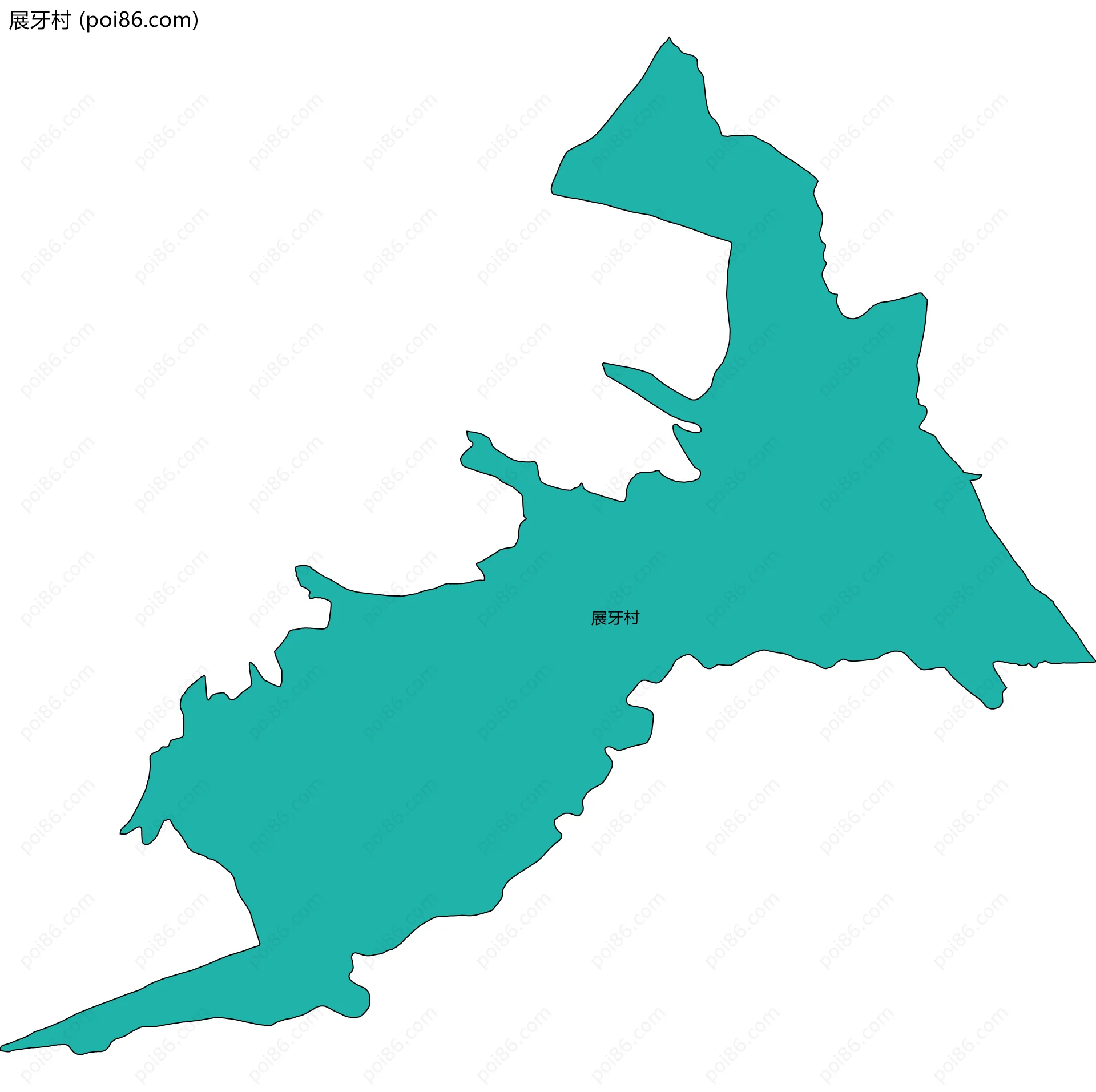 展牙村边界地图