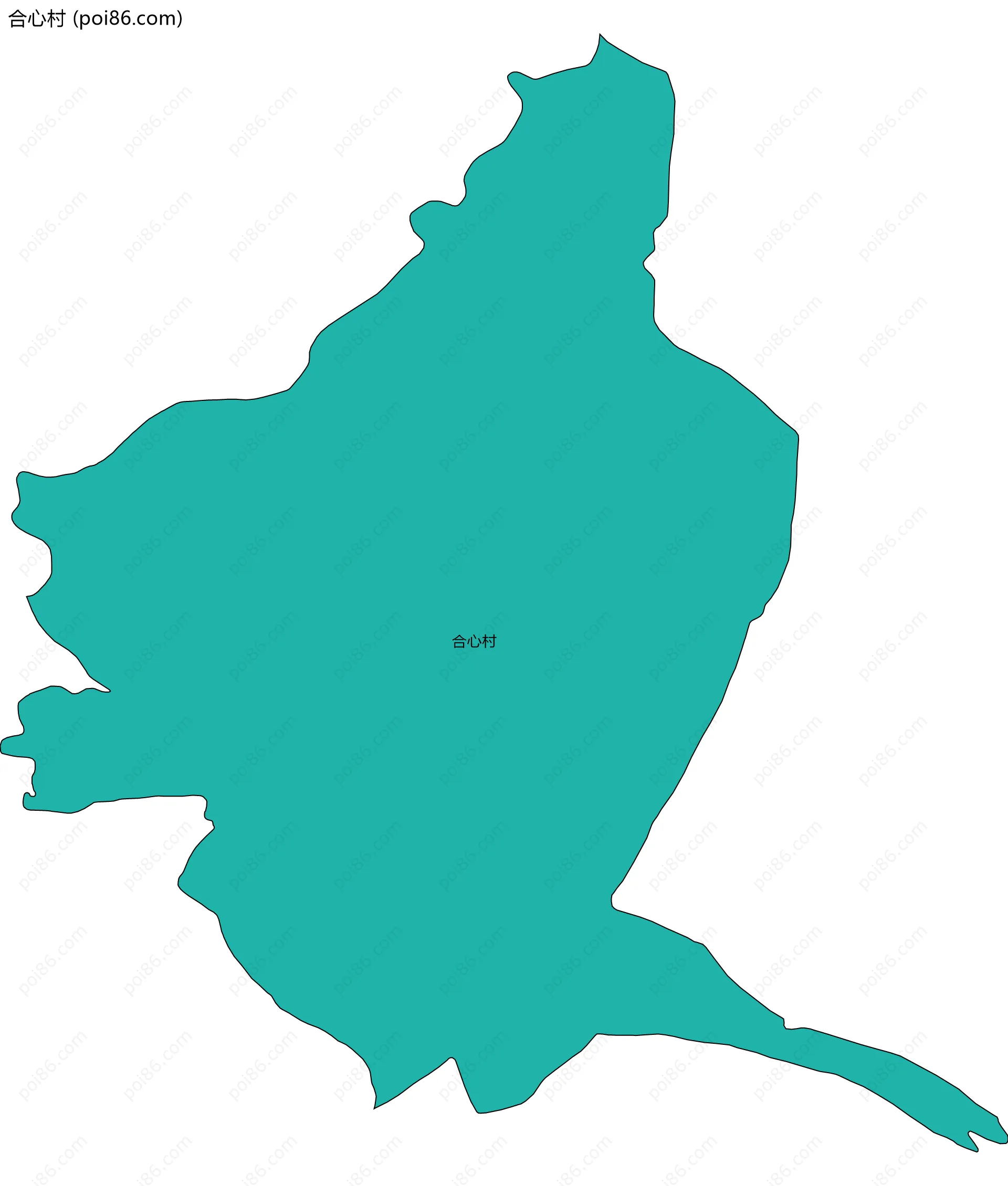 合心村边界地图