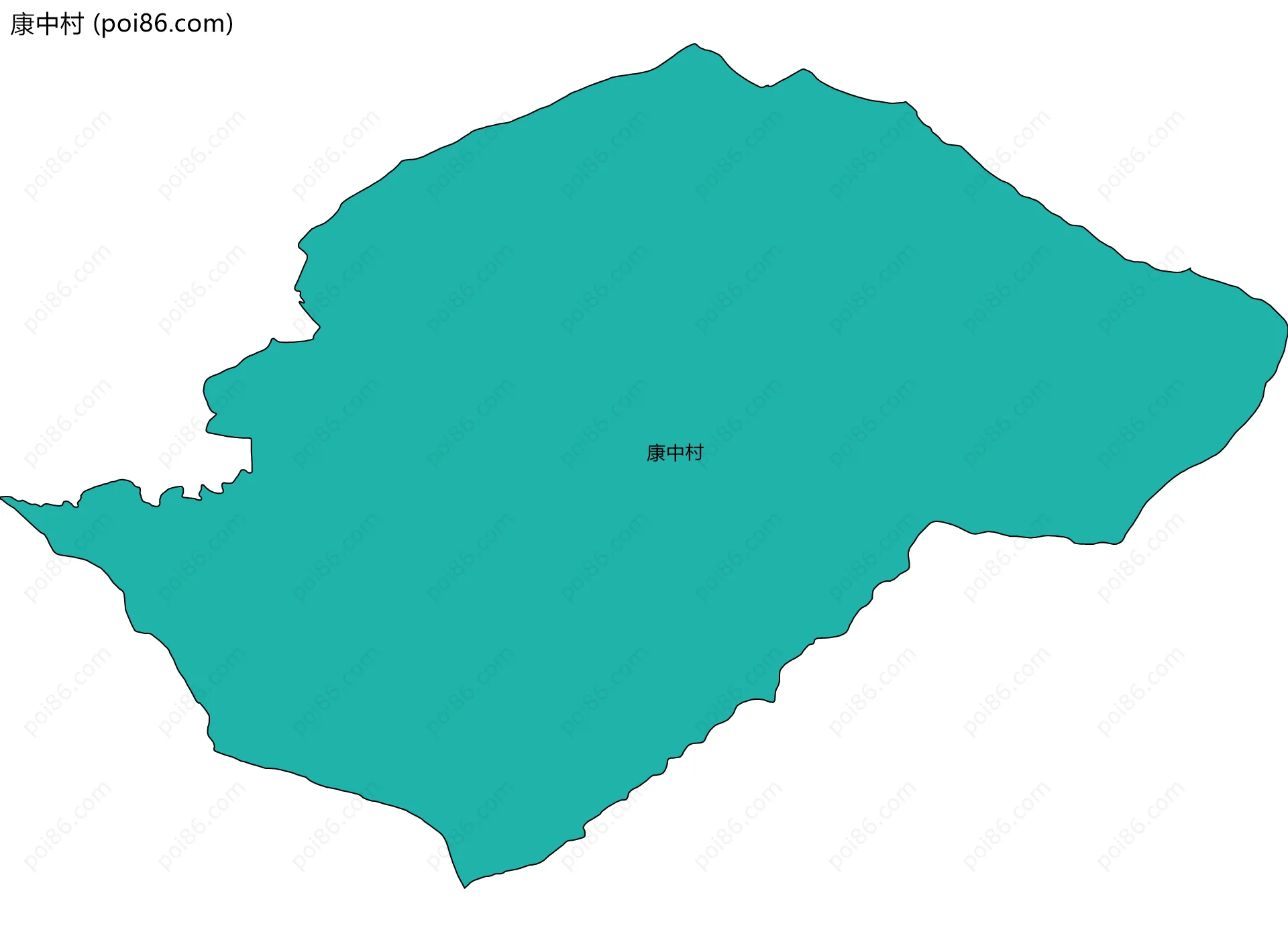 康中村边界地图